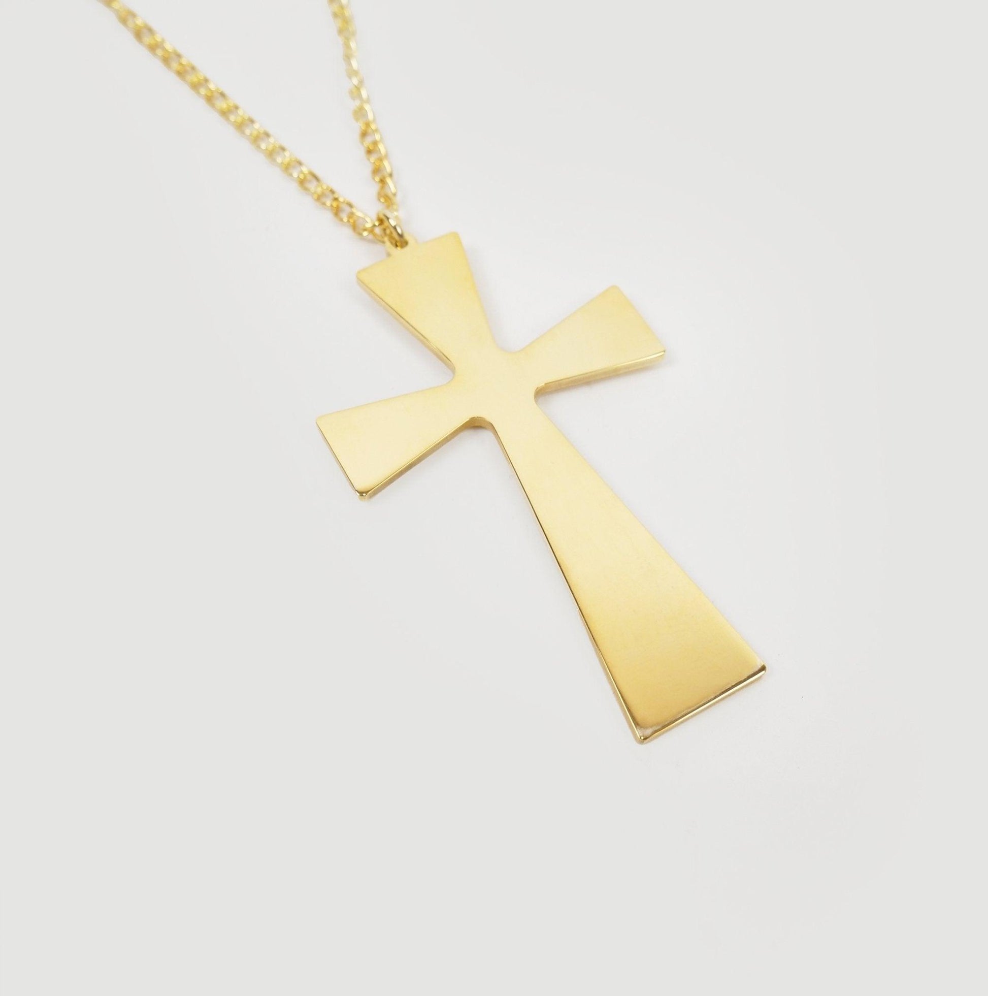 3" gold plated pectoral cross - Watts & Co.