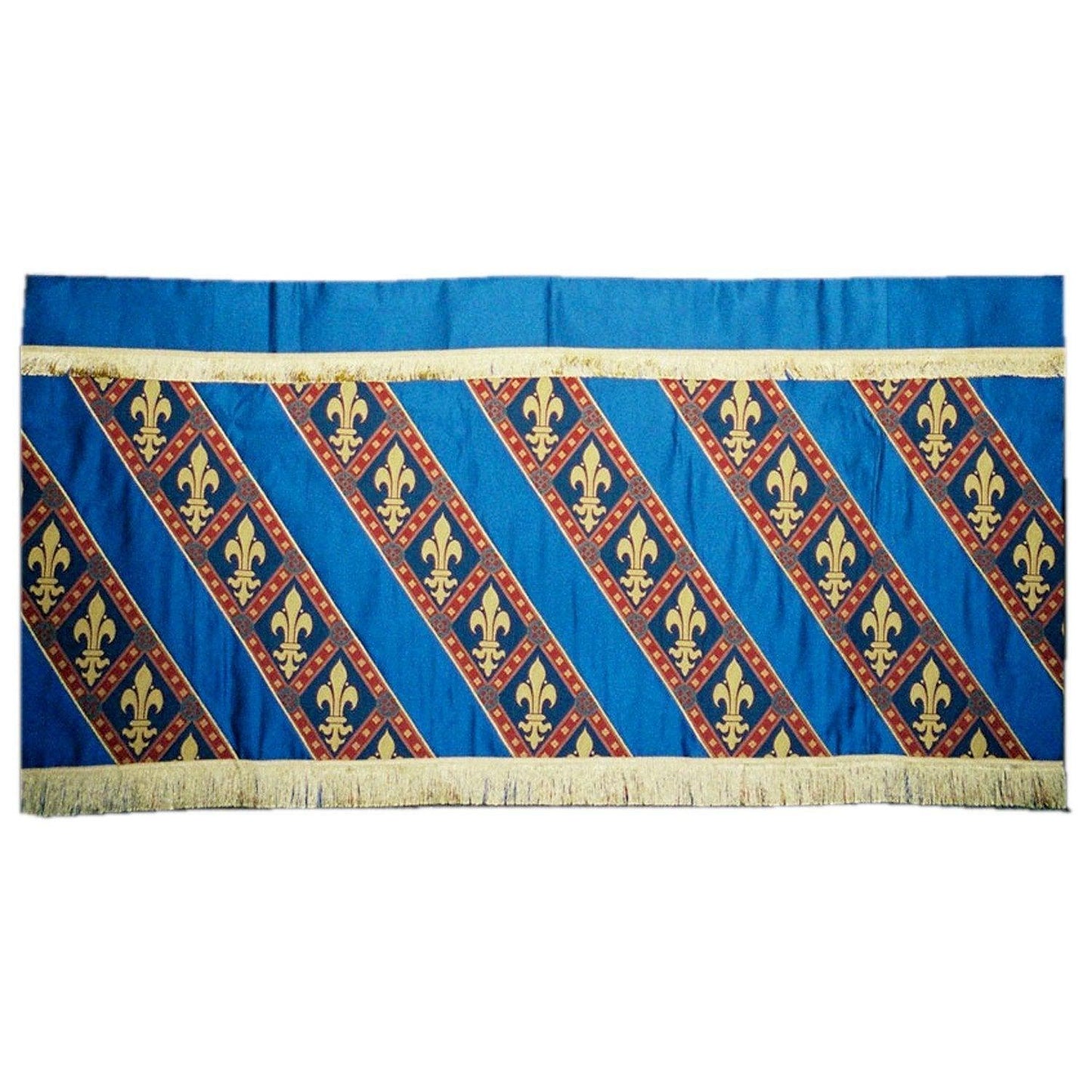 Altar Frontal in Blue Silk Blend with Diagonal Orphreys - Watts & Co. (international)