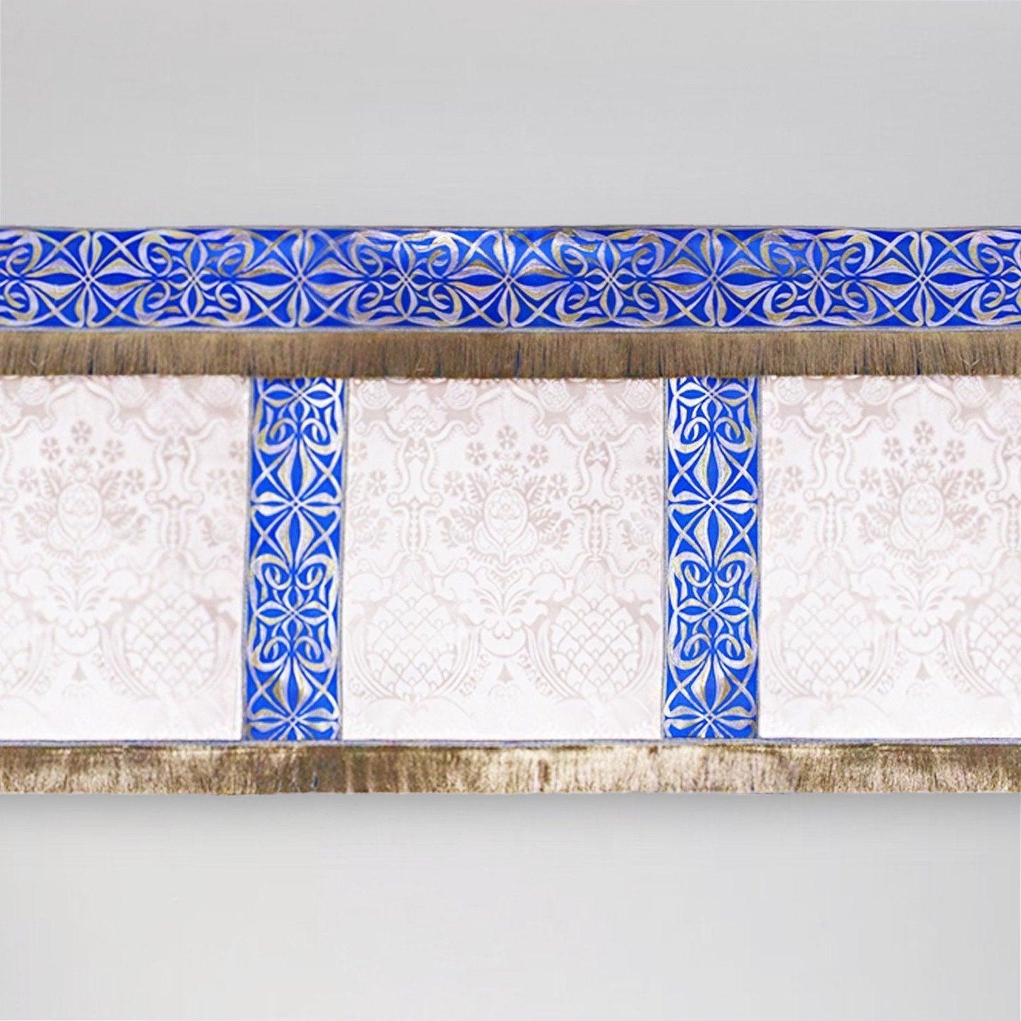 Altar Frontal in Cream Comper Cathedral with Blue Gazeley Superfrontal - Watts & Co. (international)