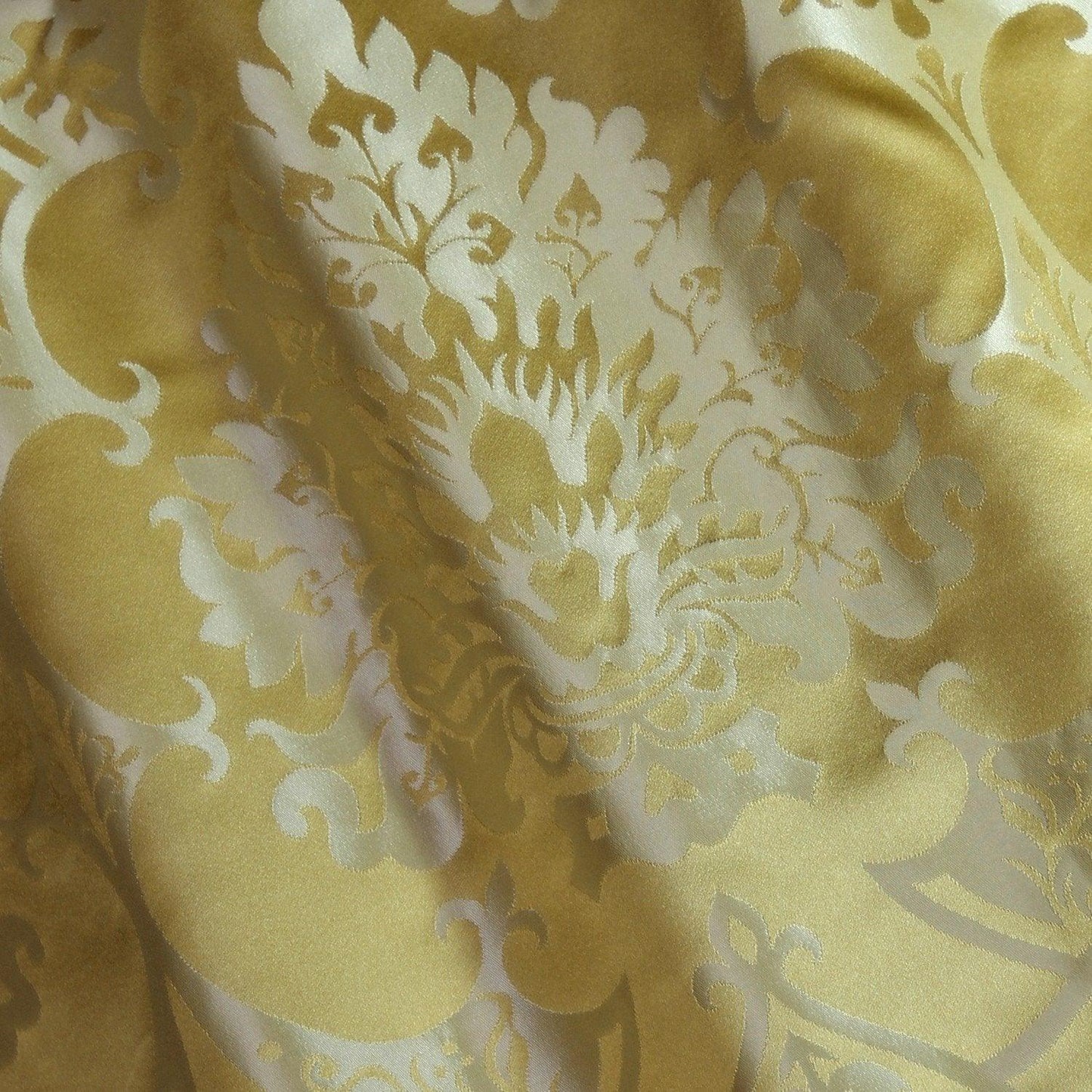 Gothic Silk Damask - Gold & Cream - Watts & Co. (international)