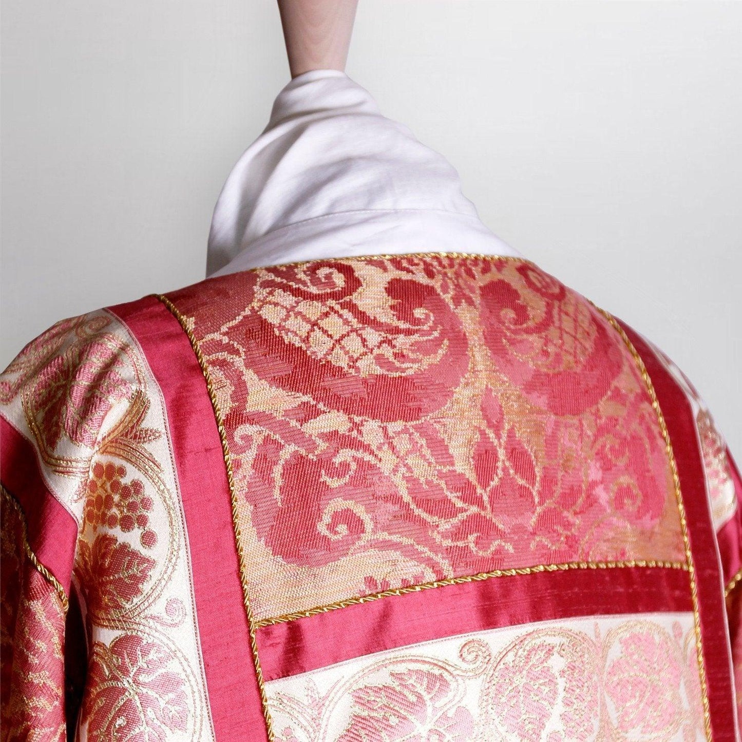 Gothic Tunicle in Rose Venice with Rose Vine Orphreys - Watts & Co. (international)