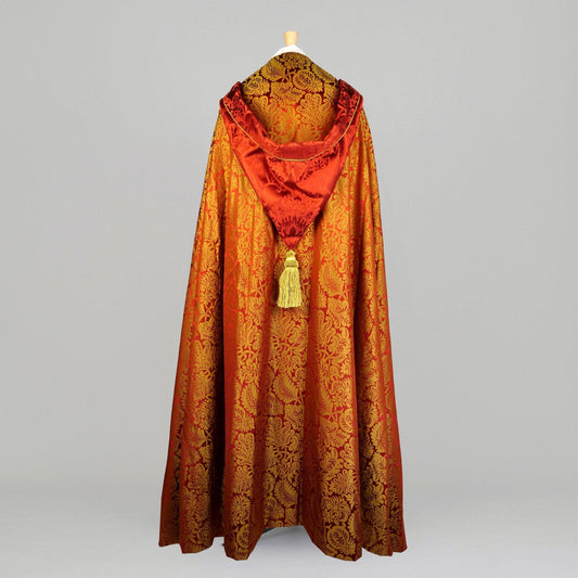 St Augustine Cope in Sarum Red/Gold 'Holbein' with Sarum Red 'Gothic' Orphreys - Watts & Co.