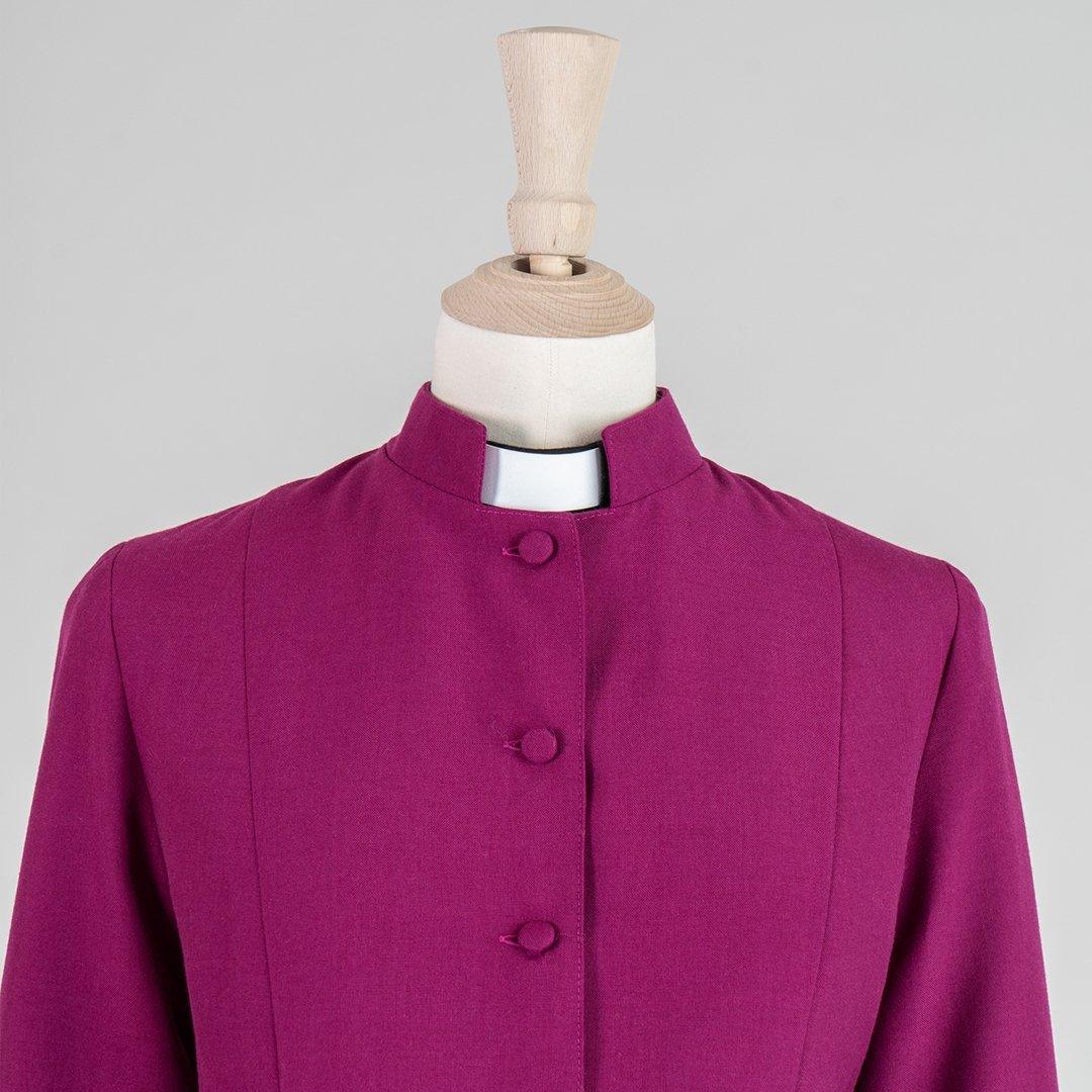 Women's Roman Purple Single Breasted Cassock in Poly-Wool - Watts & Co.