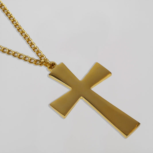 3" Brass Gold Plated Pectoral Cross - Watts & Co.