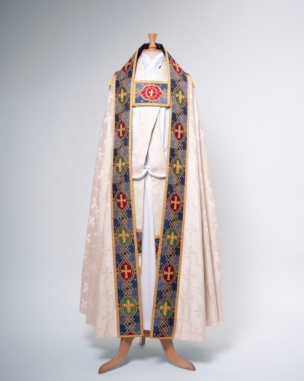 Minster Cope in Cream 'Sainte-Chapelle' with Hand-embroidered Hood