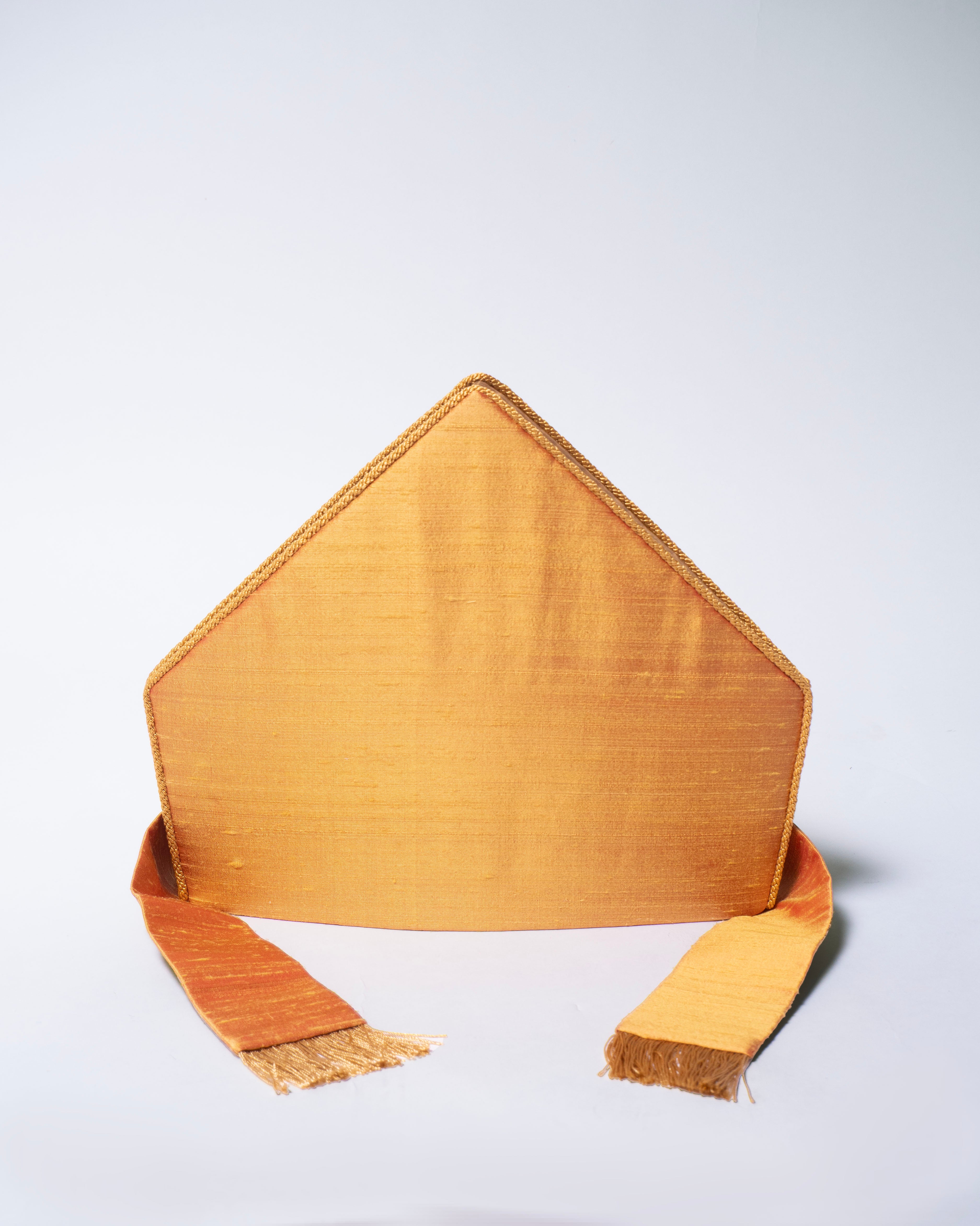 Watts Standard Mitre in Old Gold Dupion Silk