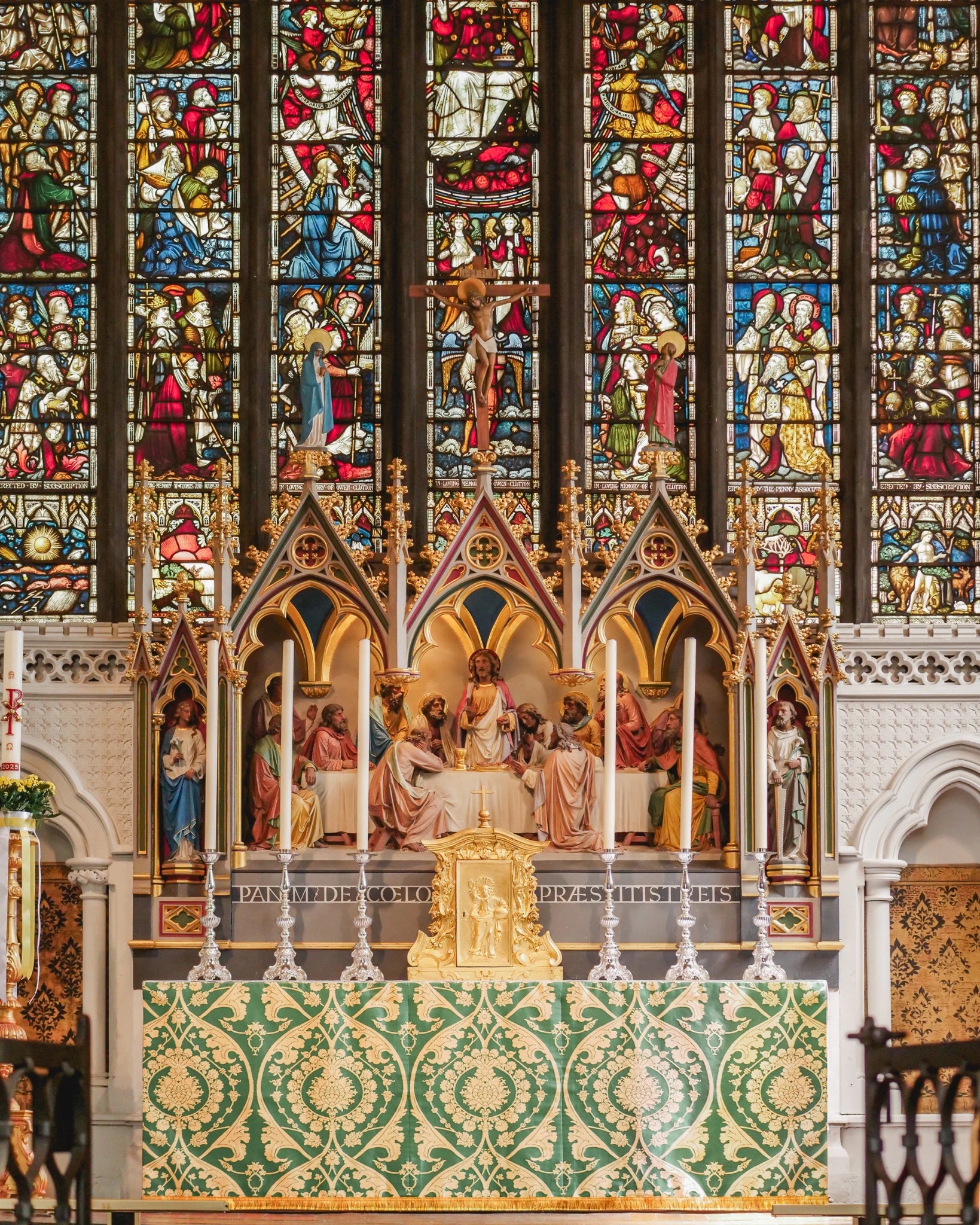 Altar Frontal in Green/Gold 'Gainford' - Watts & Co.