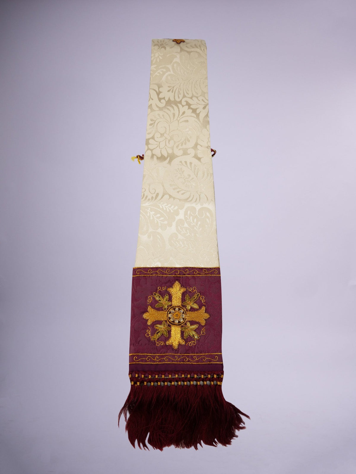 Borromean Chasuble in Cream 'Holbein' with Canterbury Blue/Gold 'Holbein' Orphreys - Watts & Co.