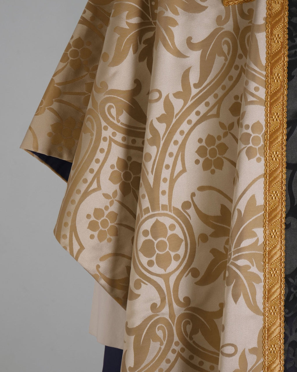 Borromean Chasuble in Oyster 'Shrewsbury' with 'Gothic' Orphreys - Watts & Co.