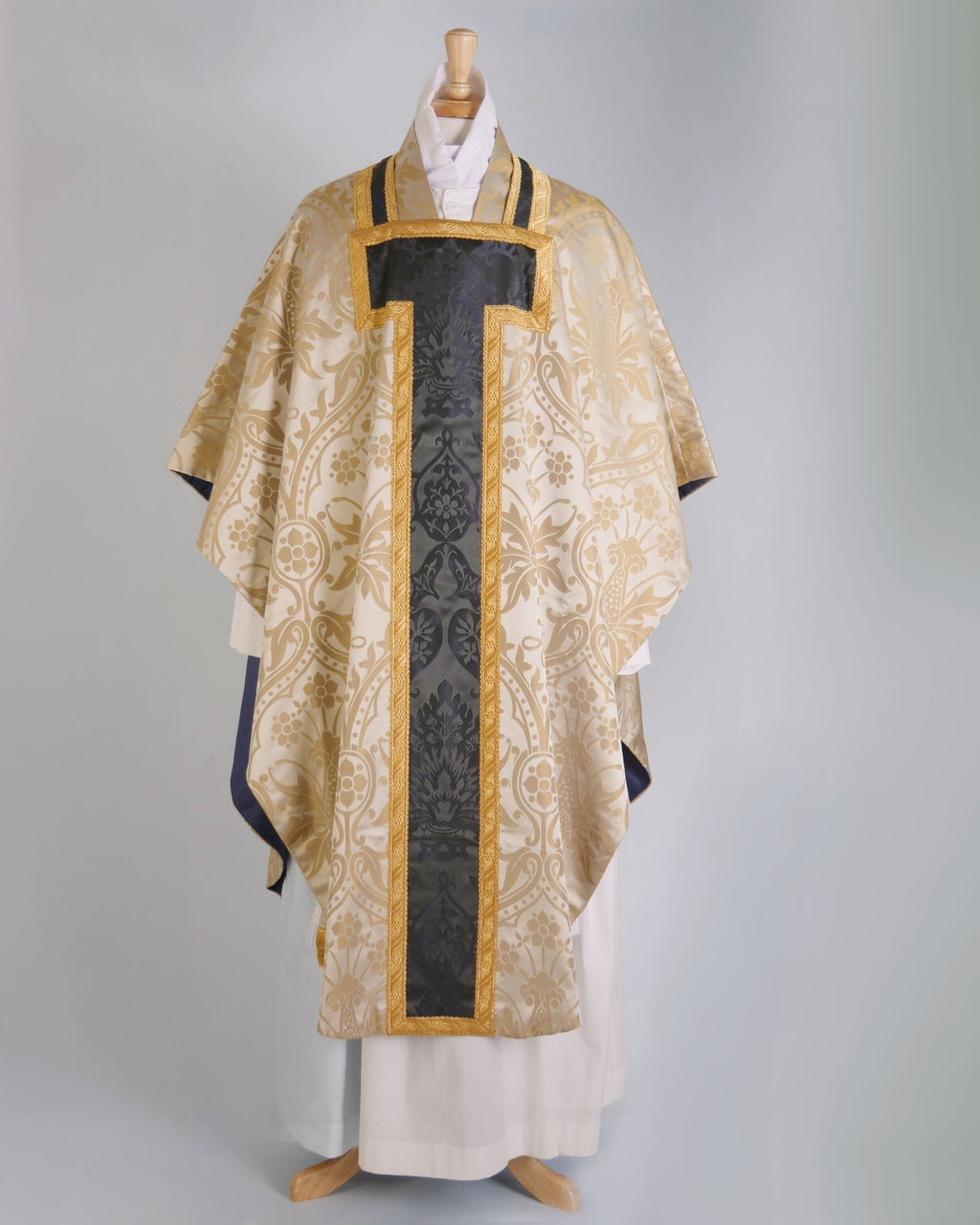 Borromean Chasuble in Oyster 'Shrewsbury' with 'Gothic' Orphreys - Watts & Co.