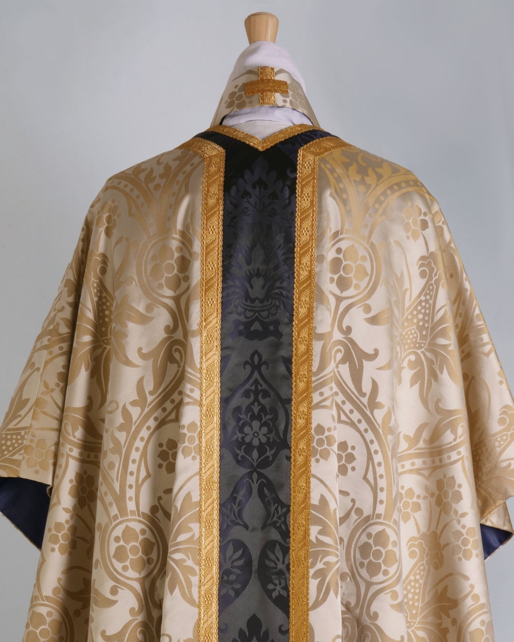 Borromean Chasuble in Oyster 'Shrewsbury' with 'Gothic' Orphreys - Watts & Co.