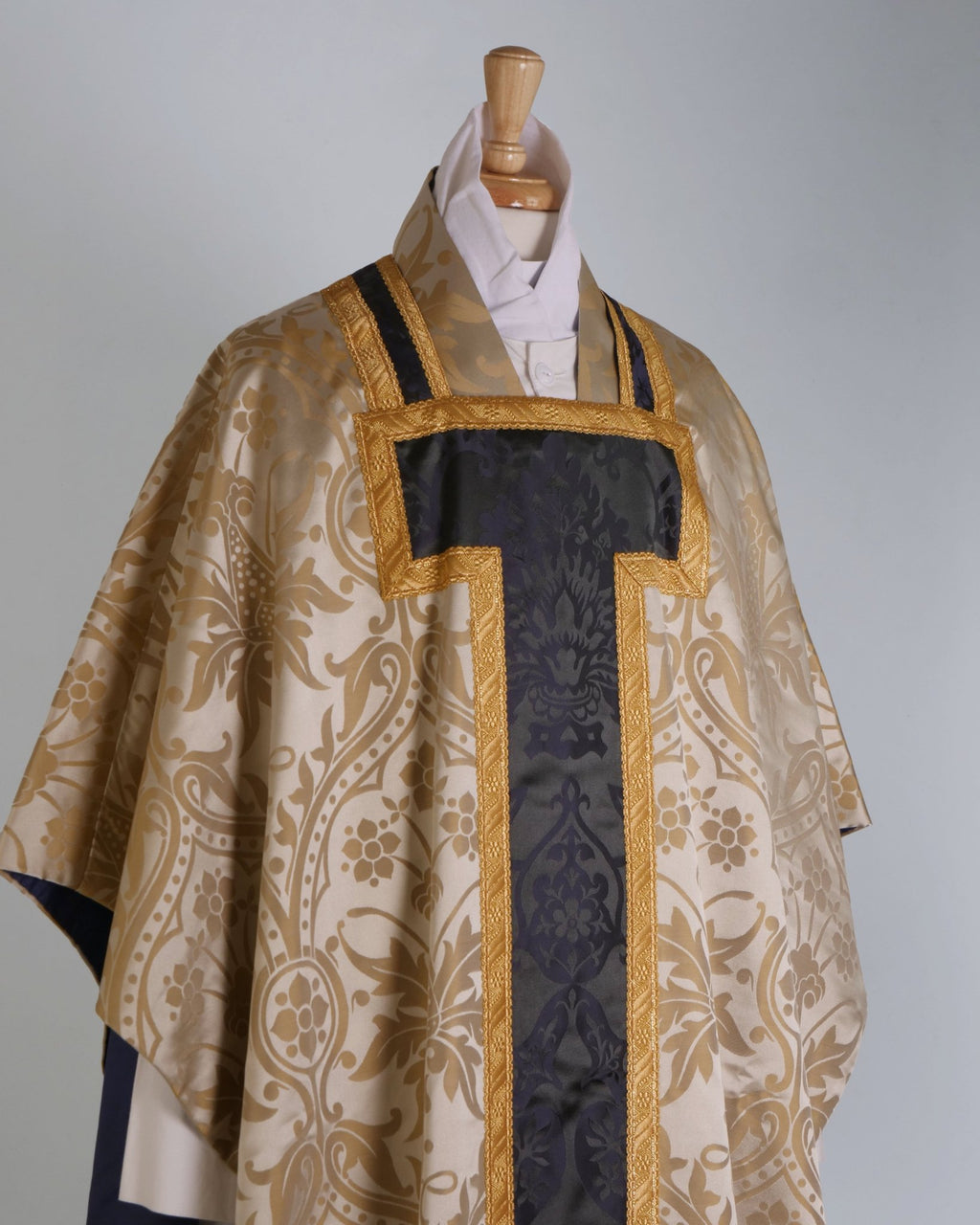 Borromean Chasuble in Oyster 'Shrewsbury' with 'Gothic' Orphreys - Watts & Co.