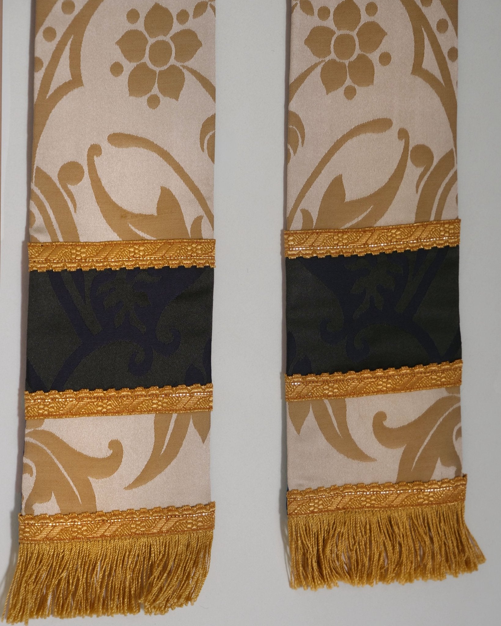 Borromean Chasuble in Oyster 'Shrewsbury' with 'Gothic' Orphreys - Watts & Co.