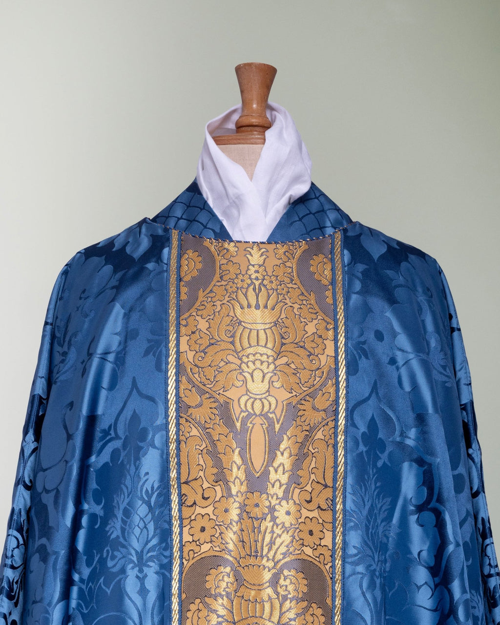 Classic Chasuble in Blue 'Bellini' with 'Crevelli' Orphreys - Watts & Co.