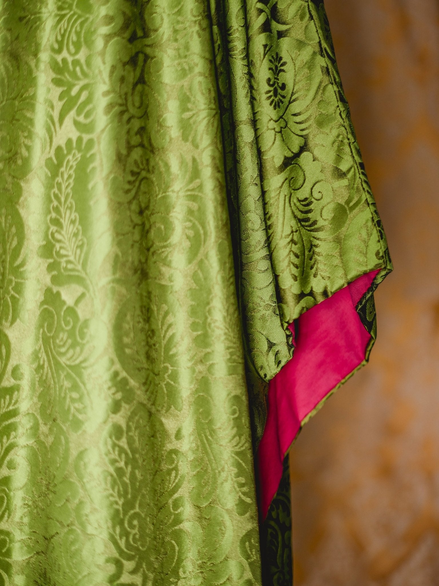 Classic Chasuble in Green 'Holbein' with Comper Rose/Gilt 'Bellini' Orphrey - Watts & Co.