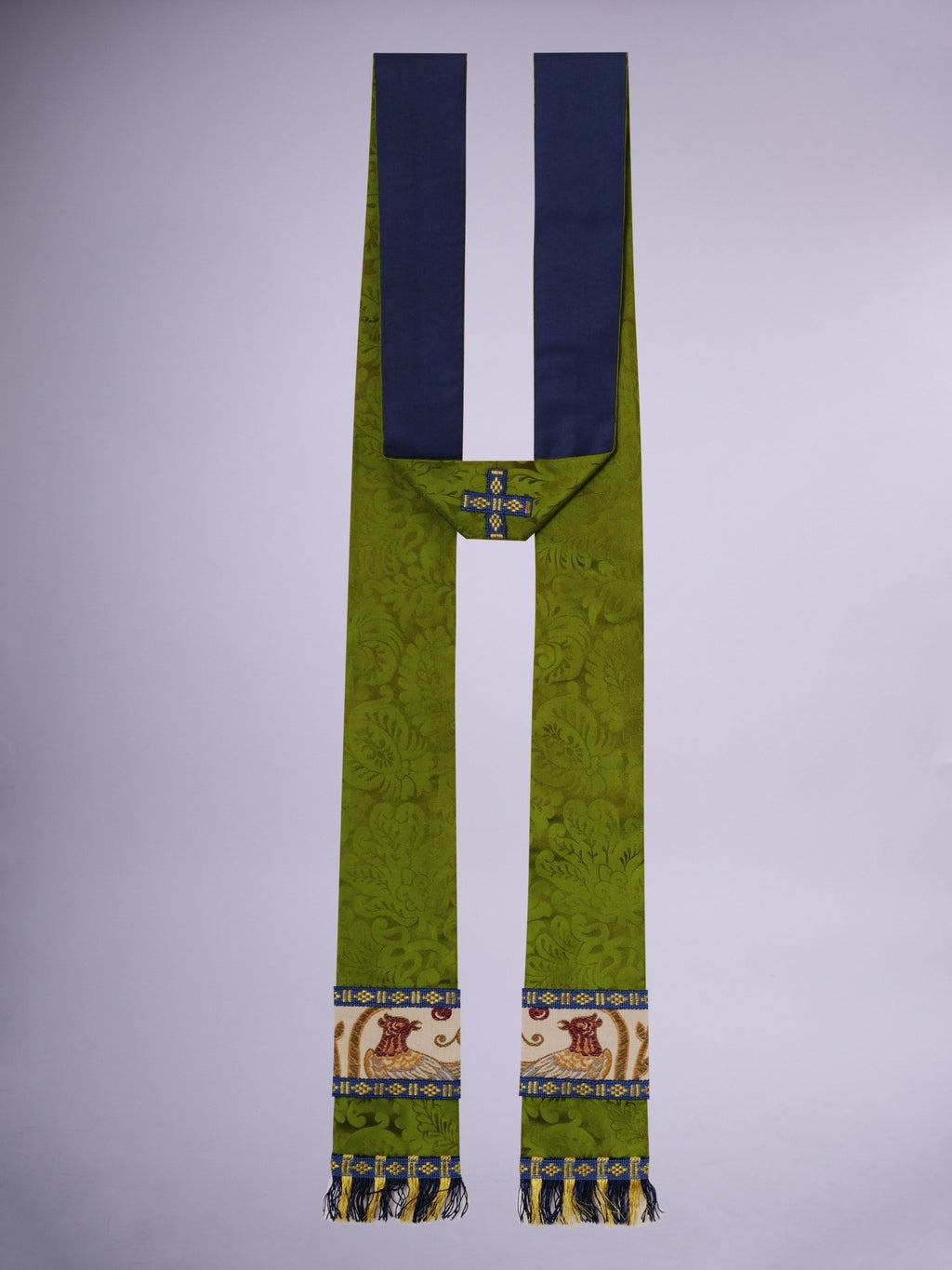 Classic Chasuble in Green 'Holbein' with 'Windsor Tennyson' Orphreys - Watts & Co.