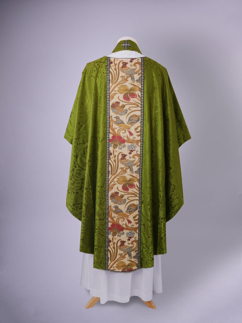 Classic Chasuble in Green 'Holbein' with 'Windsor Tennyson' Orphreys - Watts & Co.
