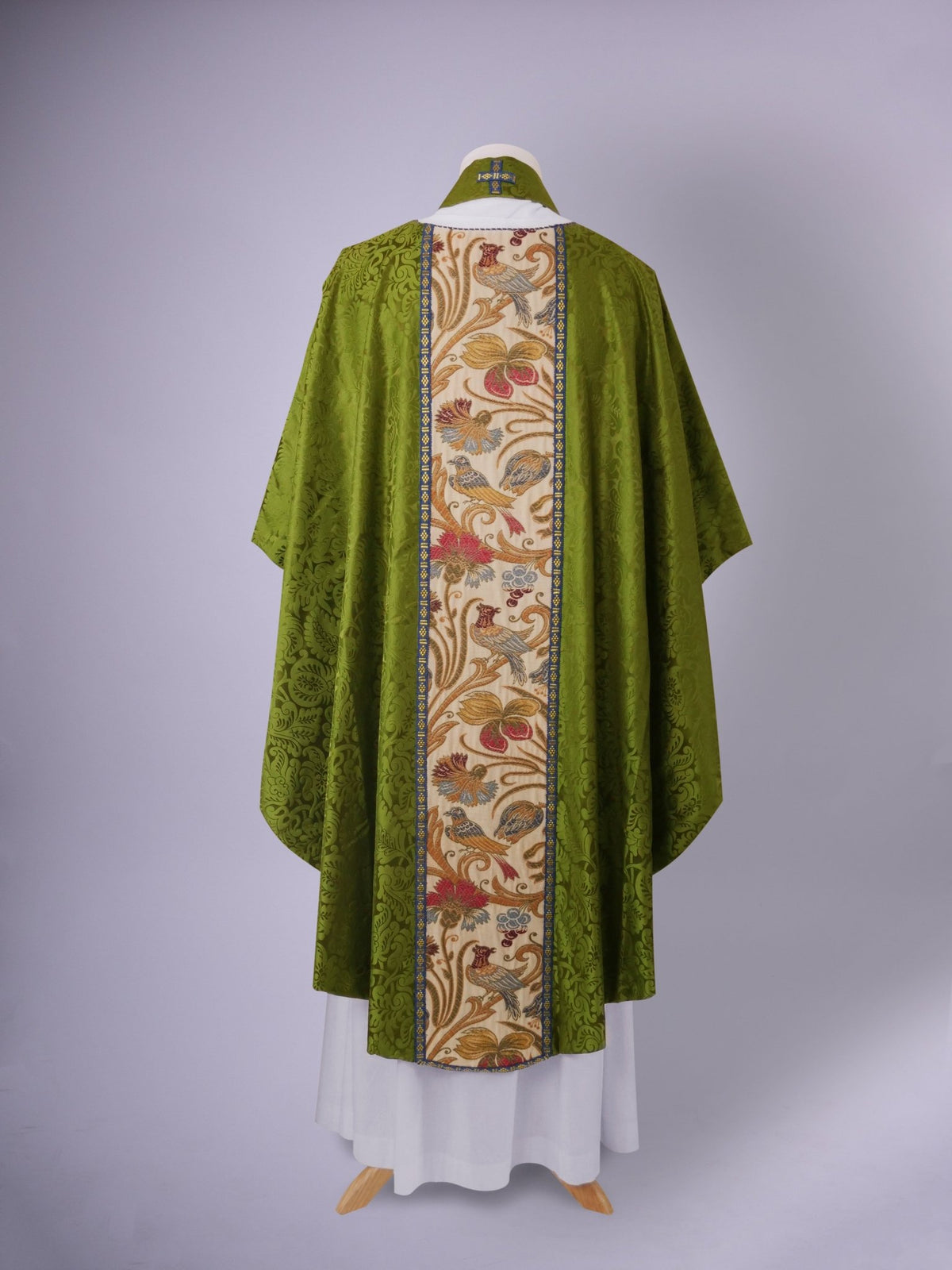 Classic Chasuble in Green 'Holbein' with 'Windsor Tennyson' Orphreys - Watts & Co.
