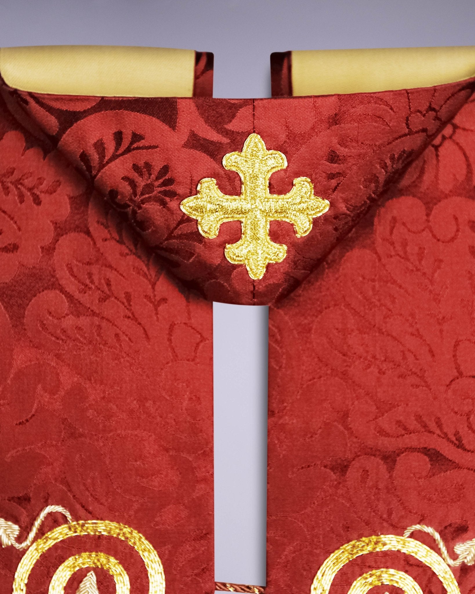 Comper Stole in Sarum Red 'Holbein' - Watts & Co.