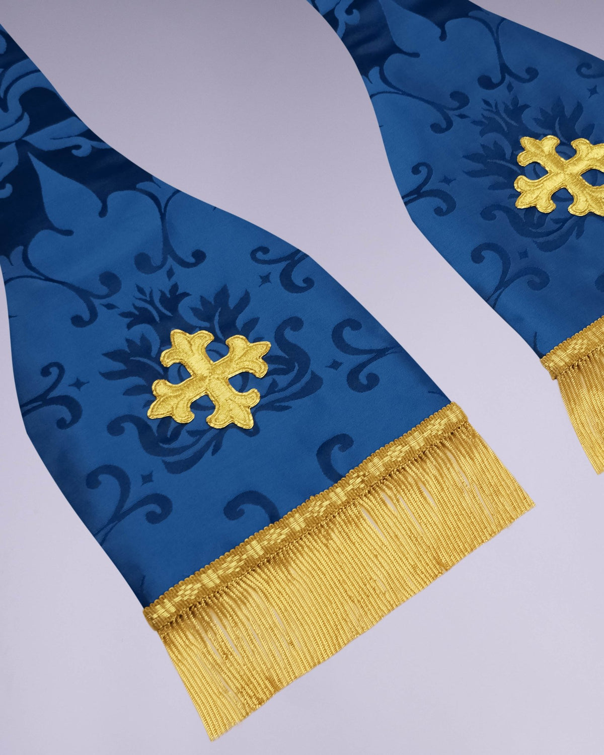 French Stole in Blue 'Bellini' - Watts & Co.