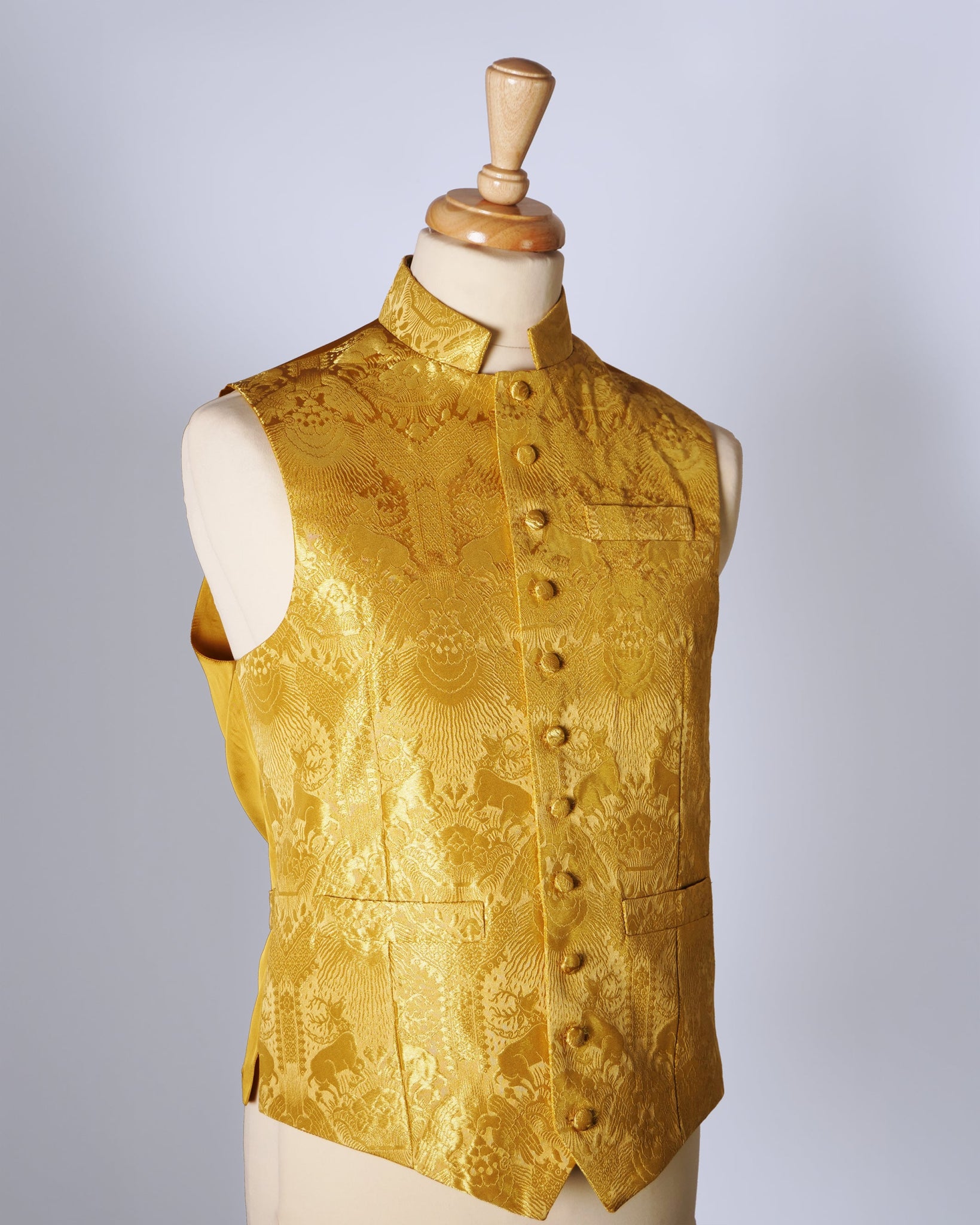 Gold Silk Waistcoat - Watts & Co.