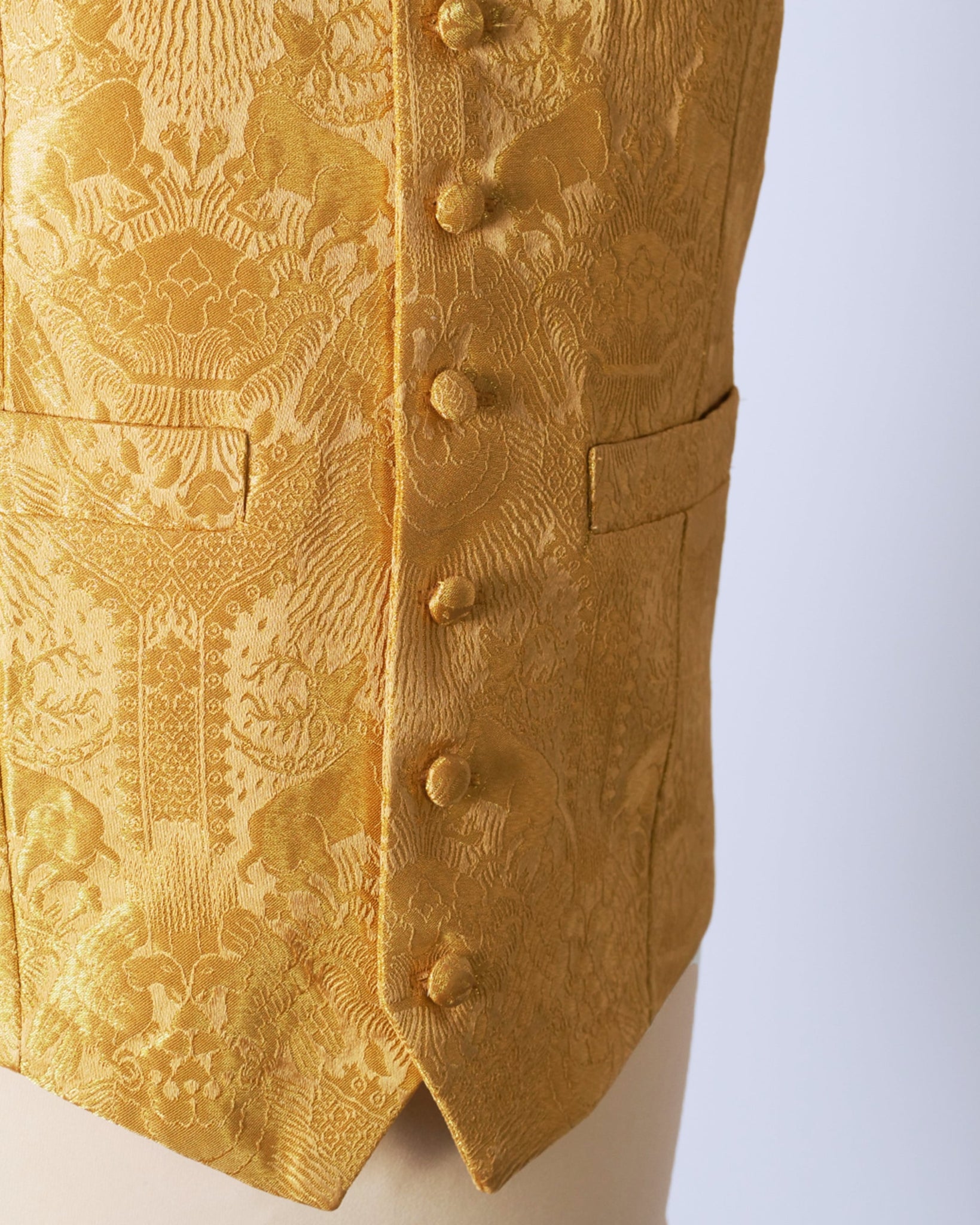 Gold Silk Waistcoat - Watts & Co.