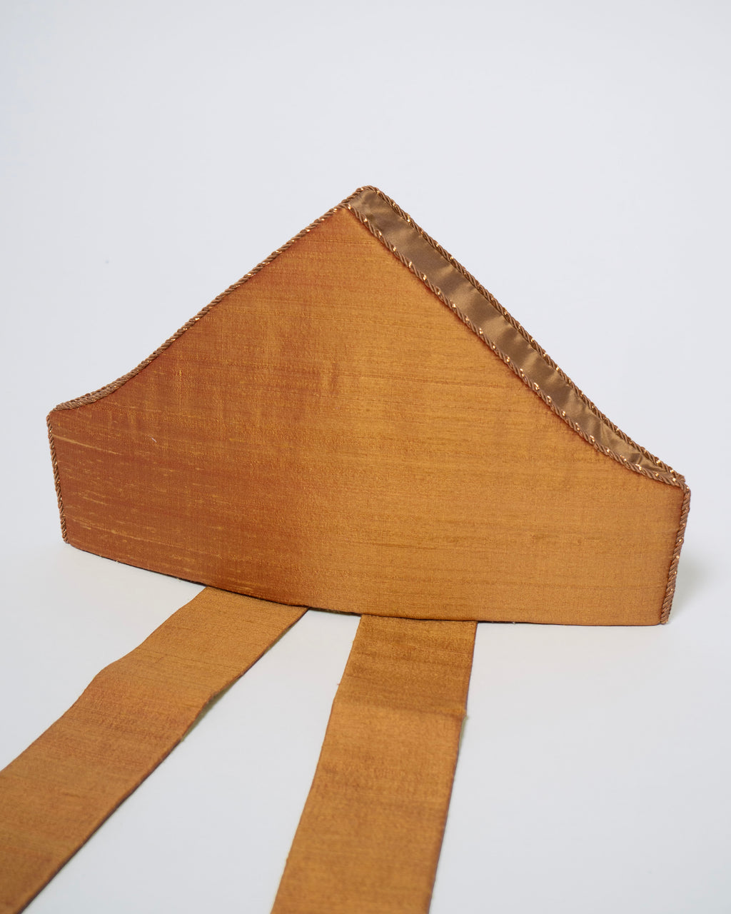 Old English Mitre in Old Gold Dupion Silk