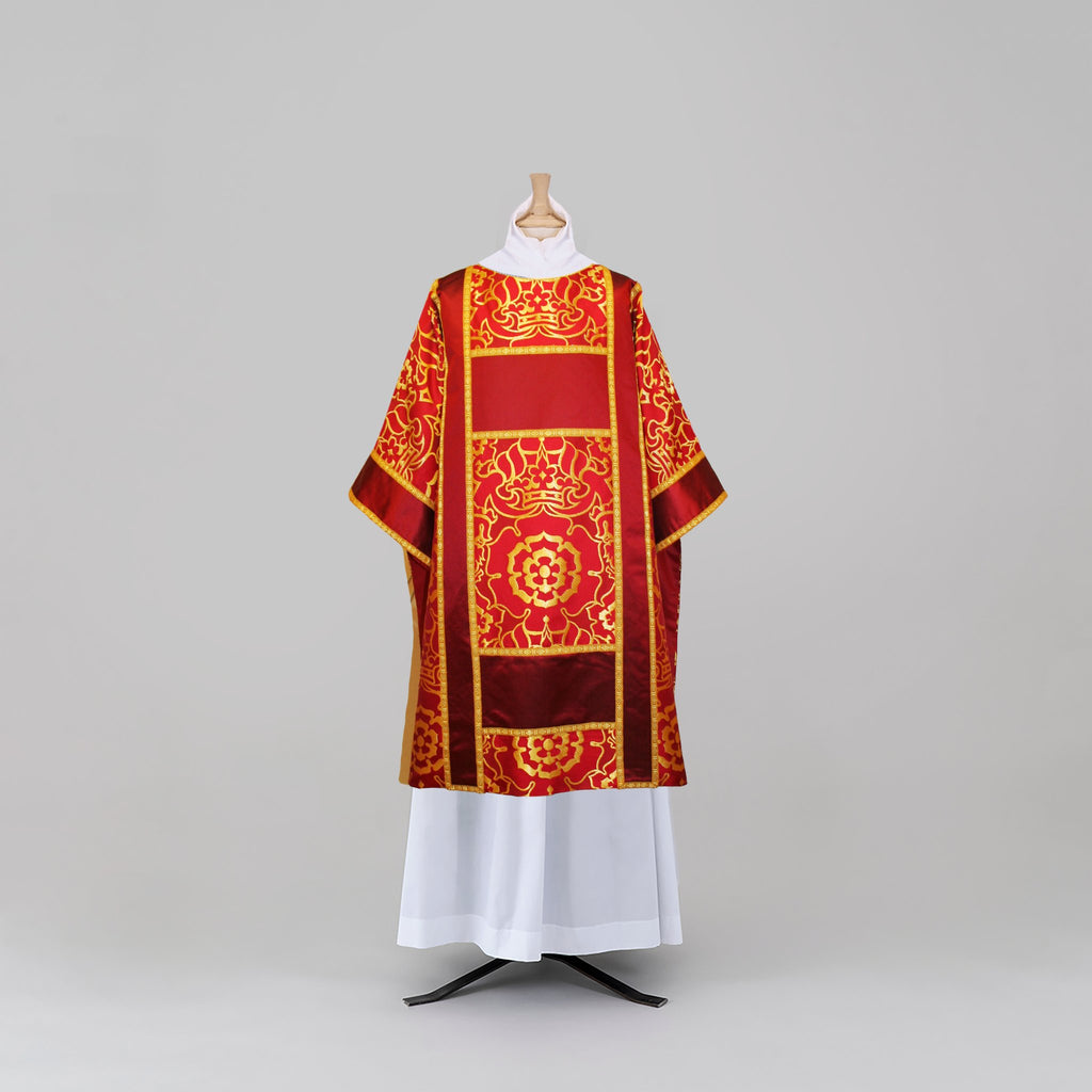 Gothic High Mass Set in Red & Gold 'Coronation' with Red Silk Orphreys - Watts & Co.