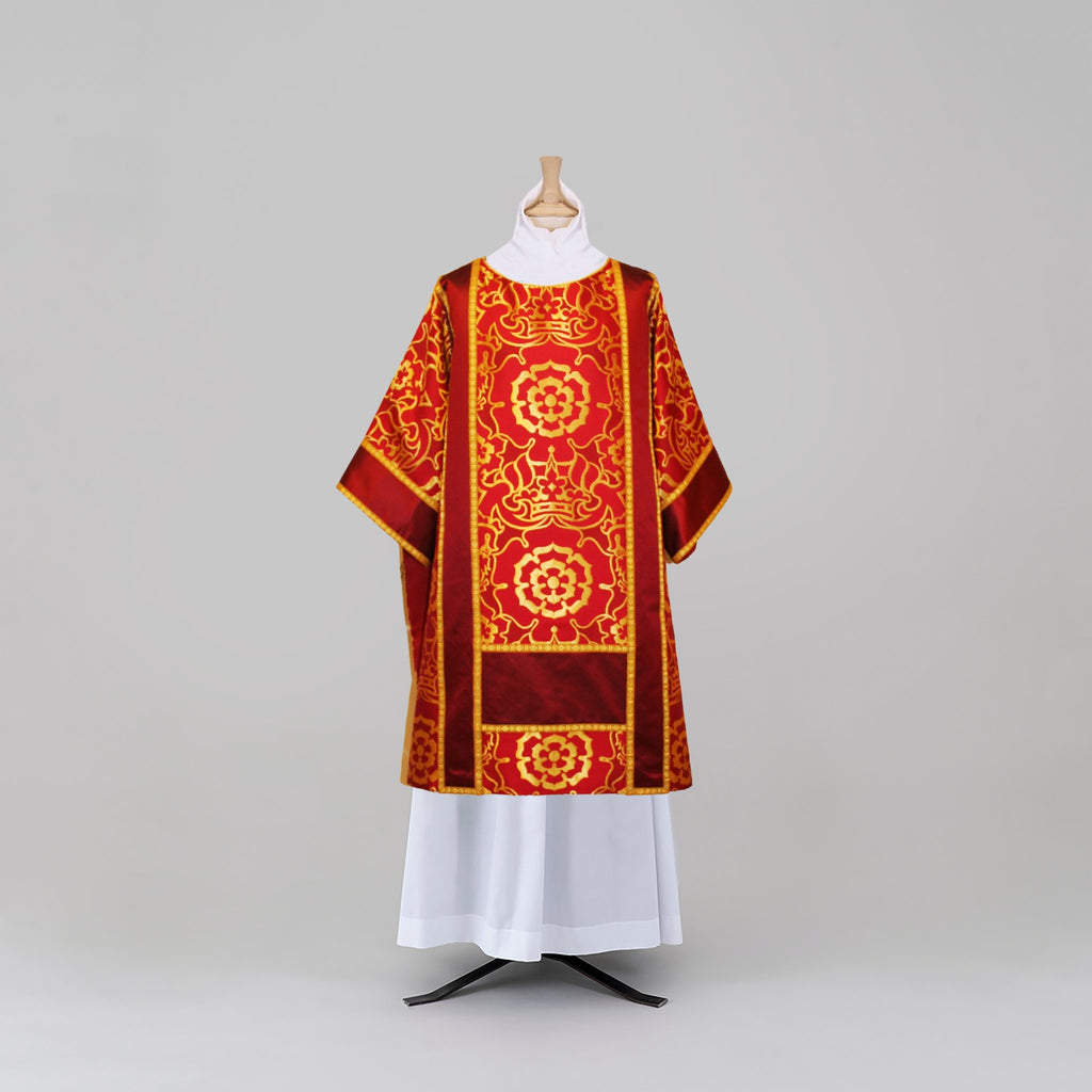 Gothic High Mass Set in Red & Gold 'Coronation' with Red Silk Orphreys - Watts & Co.