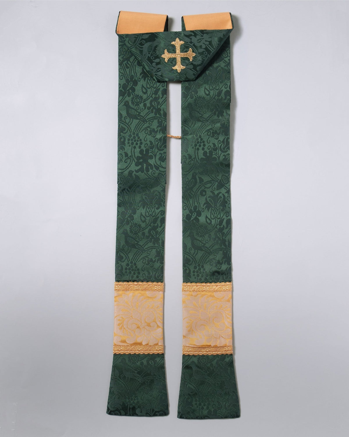 Gothic Stole in Green 'Gothic' with Blue 'Hilliard' Orphreys - Watts & Co.