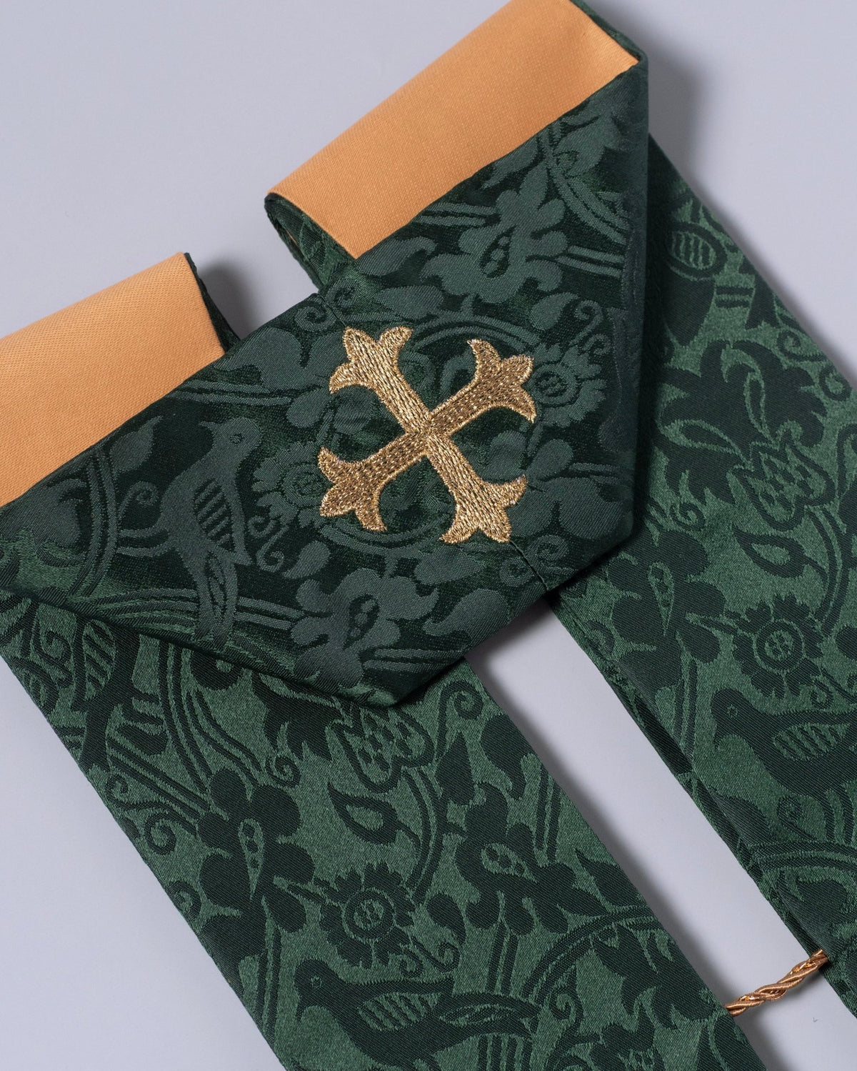 Gothic Stole in Green 'Gothic' with Blue 'Hilliard' Orphreys - Watts & Co.