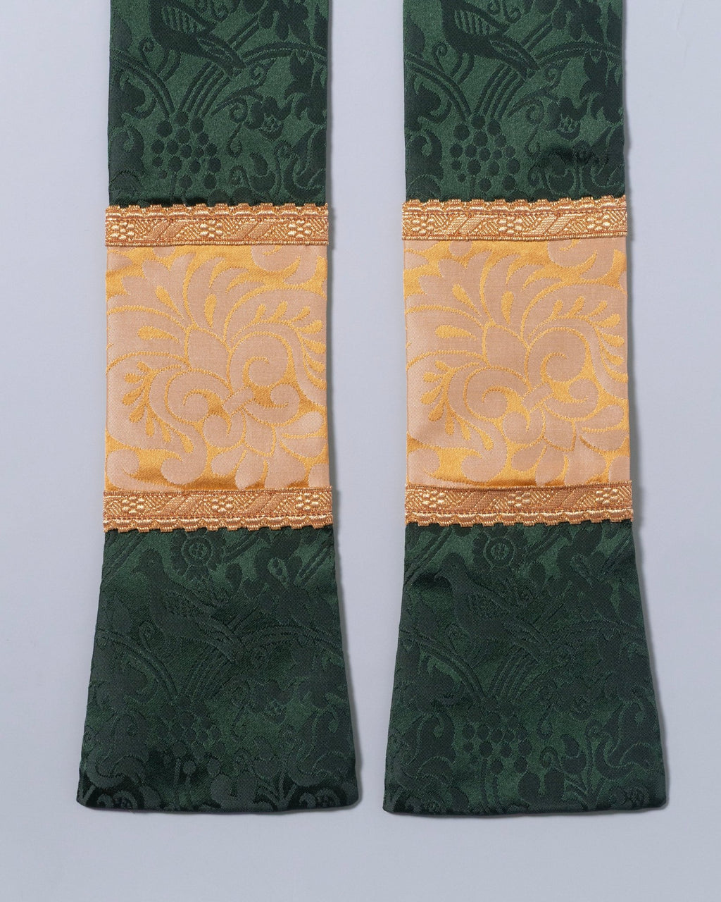 Gothic Stole in Green 'Gothic' with Blue 'Hilliard' Orphreys - Watts & Co.