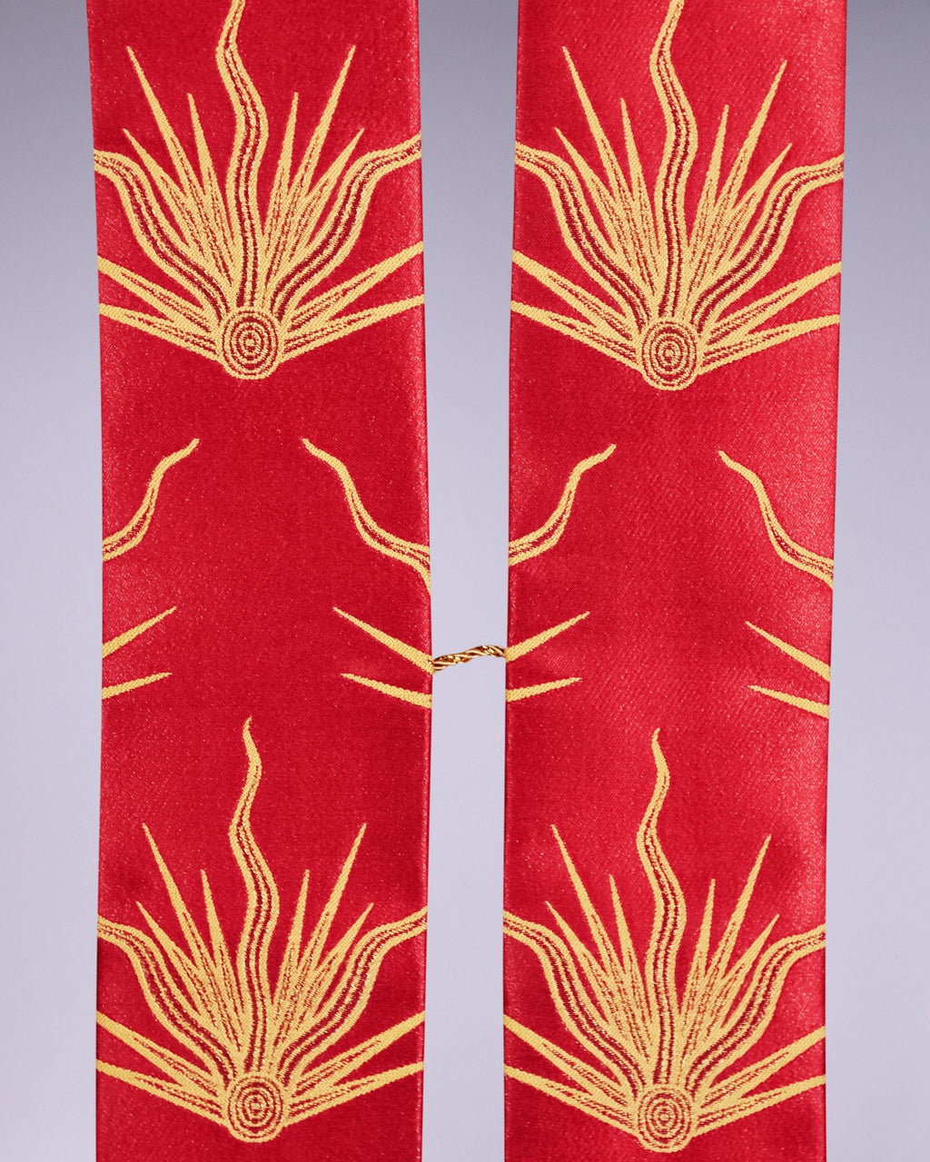 Gothic Stole in Red 'Pentecost' with Gold 'Gothic' Orphreys - Watts & Co.