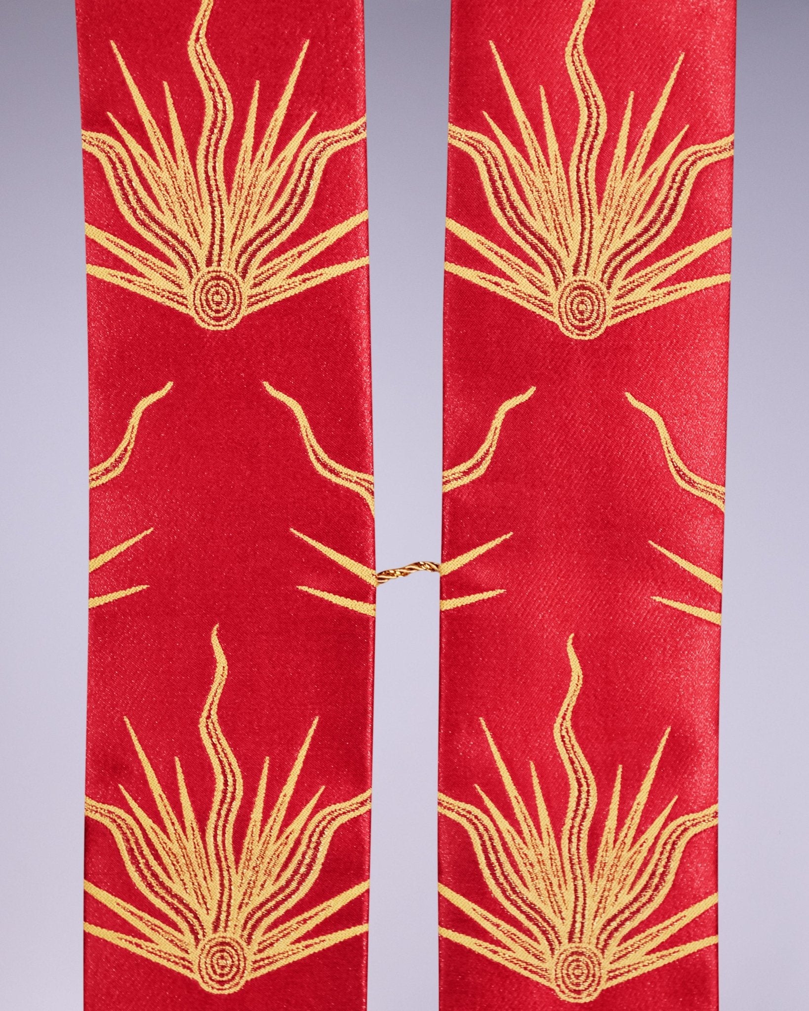 Gothic Stole in Red 'Pentecost' with Gold 'Gothic' Orphreys - Watts & Co.