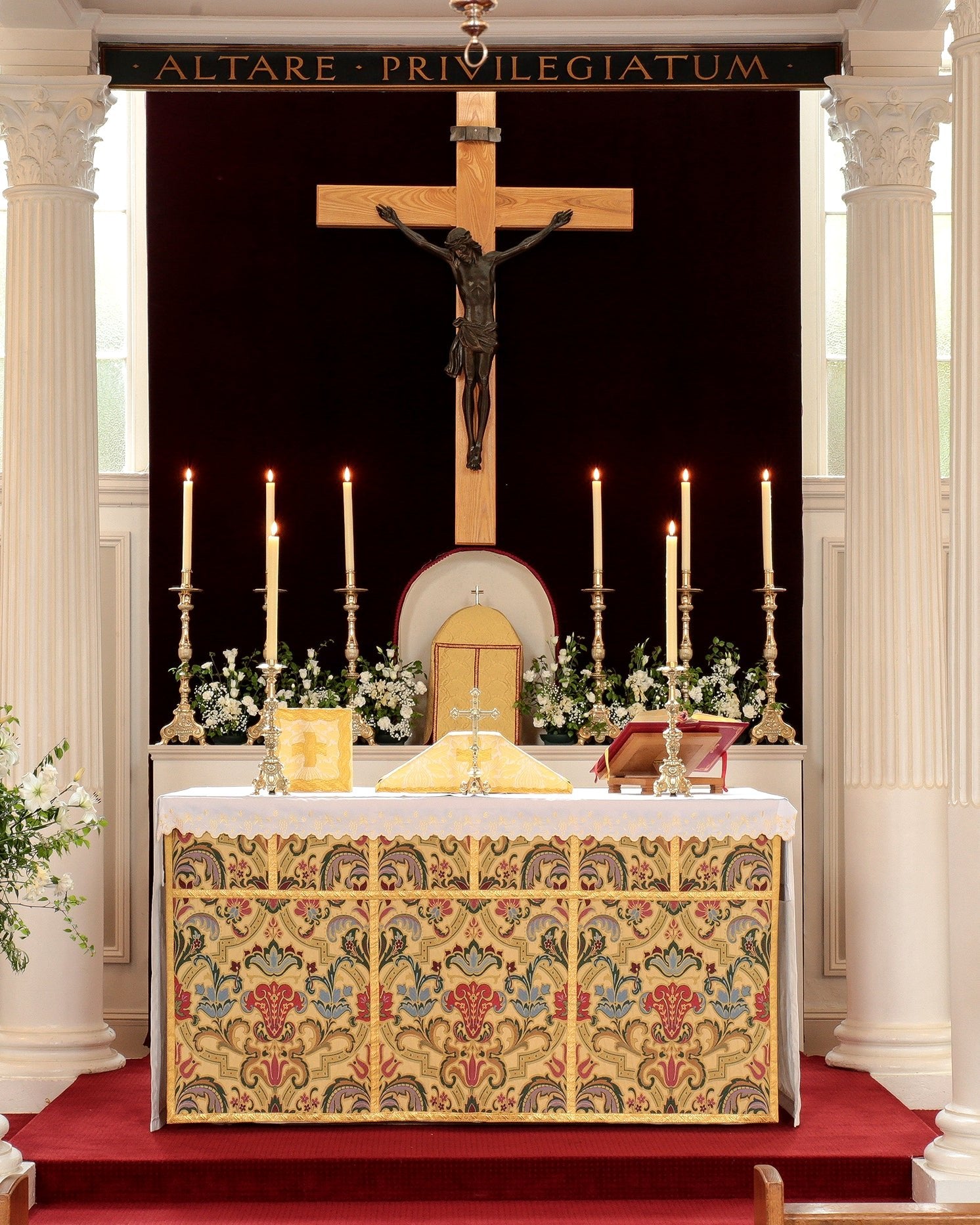 Latin Style Altar Frontal in 'Benson Cowley' Tapestry - Watts & Co.