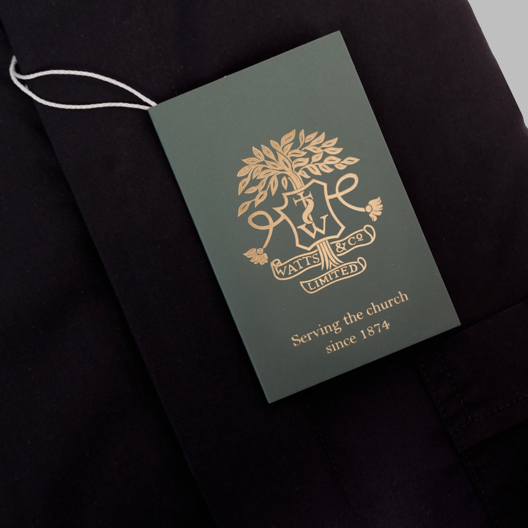 Men's Tunic Collar Short Sleeve Clergy Shirt - Black - Watts & Co.