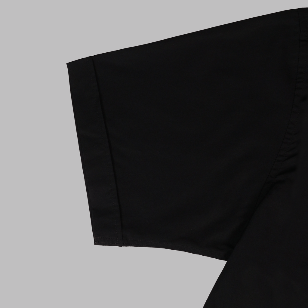 Men's Tunic Collar Short Sleeve Clergy Shirt - Black - Watts & Co.