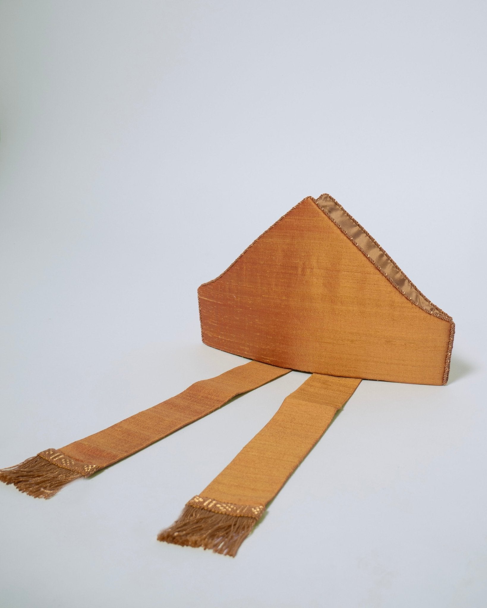 Old English Mitre in Old Gold Dupion Silk - Watts & Co.