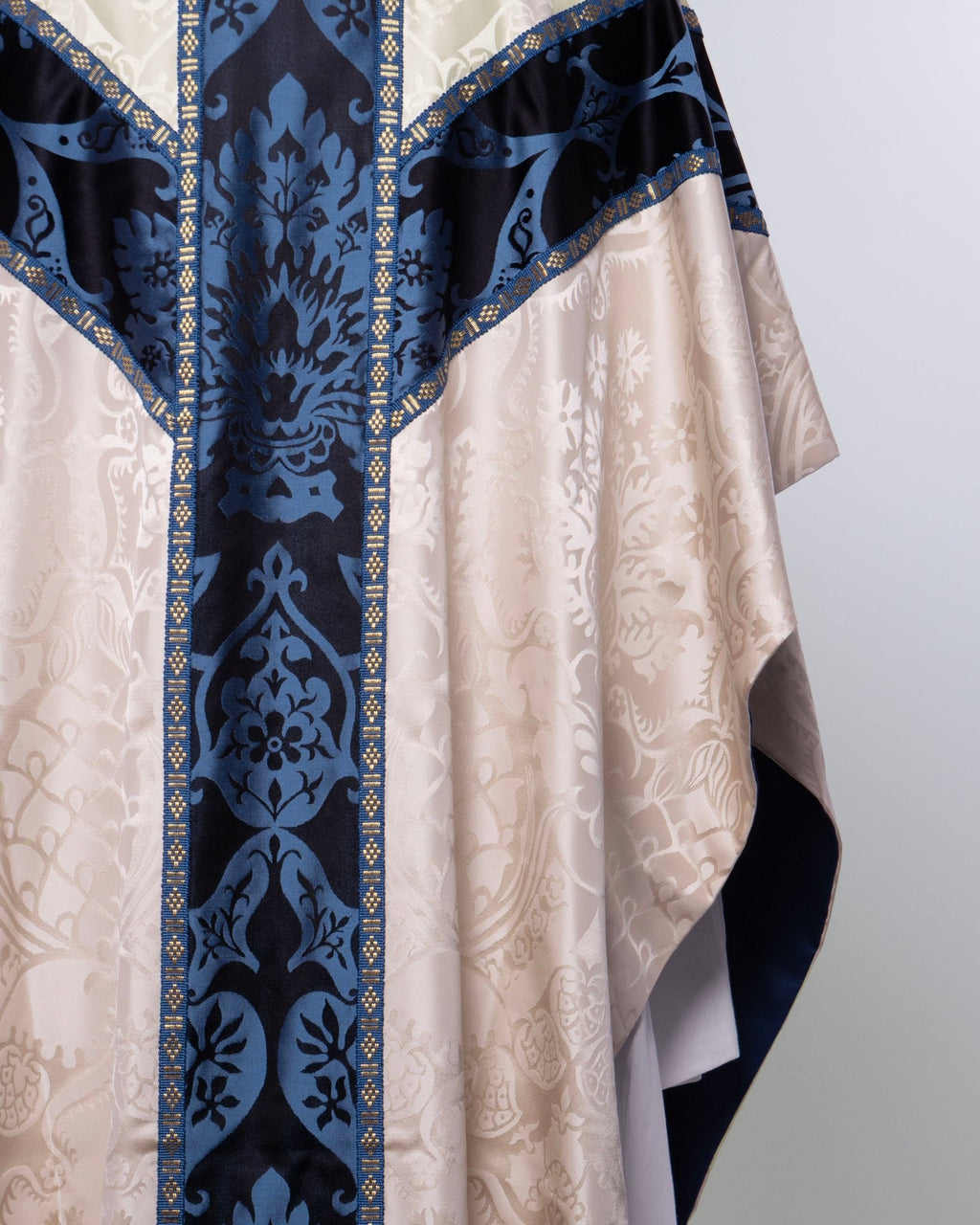 Pugin Chasuble in Cream 'Comper Cathedral' with 'Gothic' Orphreys - Watts & Co.
