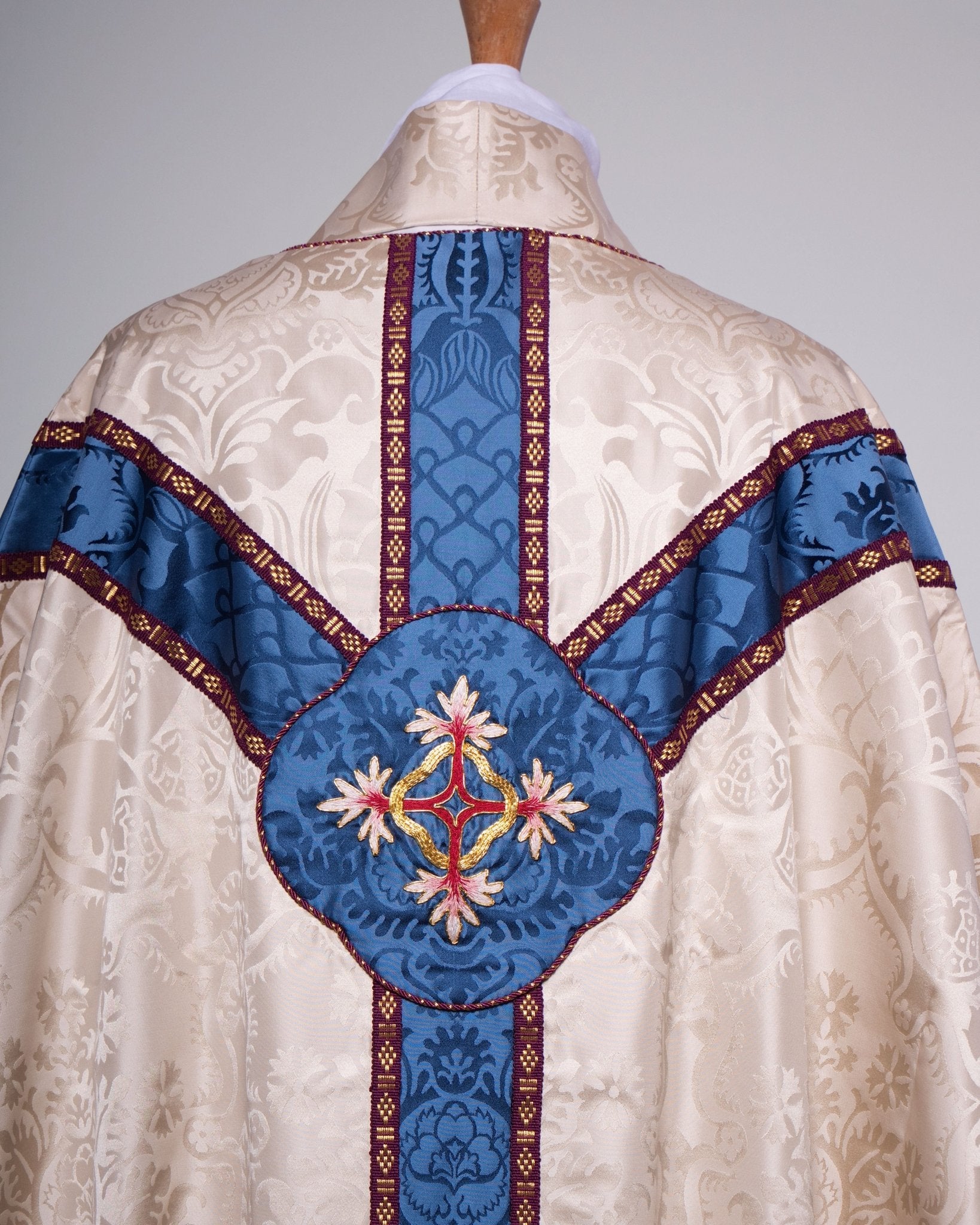Semi-Gothic Chasuble in Cream 'Comper Cathedral' with 'Comper Cathedral' Orphreys - Watts & Co.