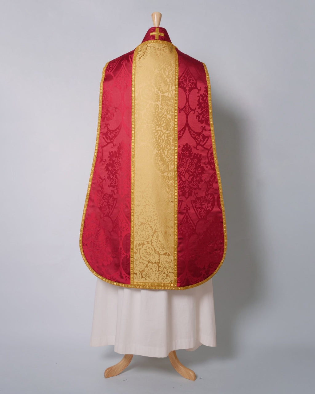Spanish Chasuble in New Red 'Gothic' with 'Holbein' Orphreys - Watts & Co.