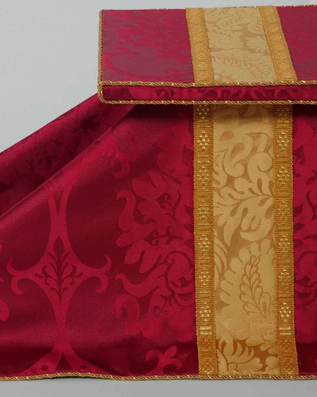 Spanish Chasuble in New Red 'Gothic' with 'Holbein' Orphreys - Watts & Co.