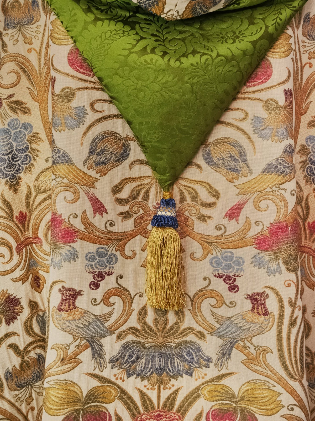 St Augustine Cope in 'Windsor Tennyson' tapestry with 'Holbein' orphreys - Watts & Co.