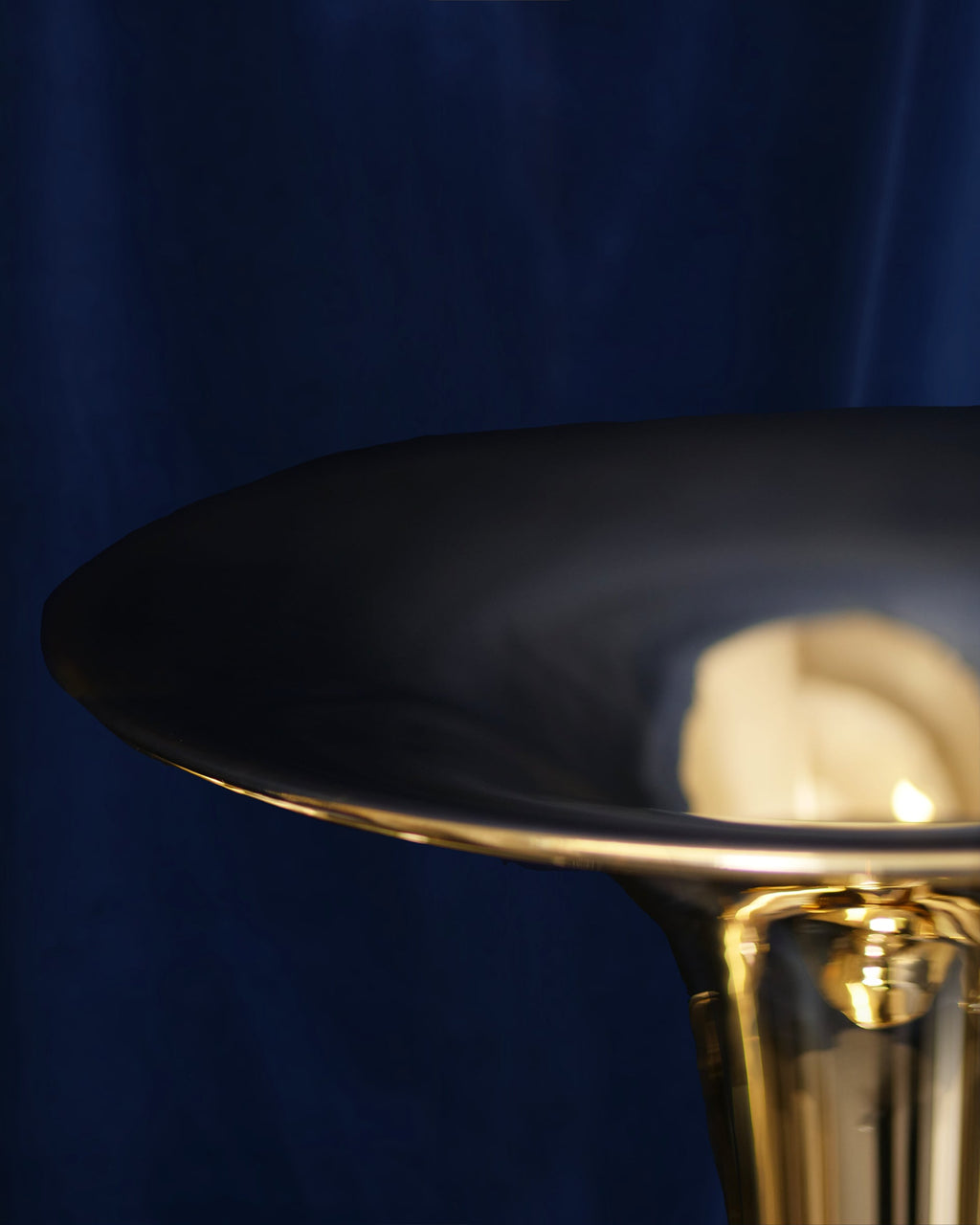 Trumpet style Processional Cross in Gold Plate, Silver Plate or Polished Brass - Watts & Co.