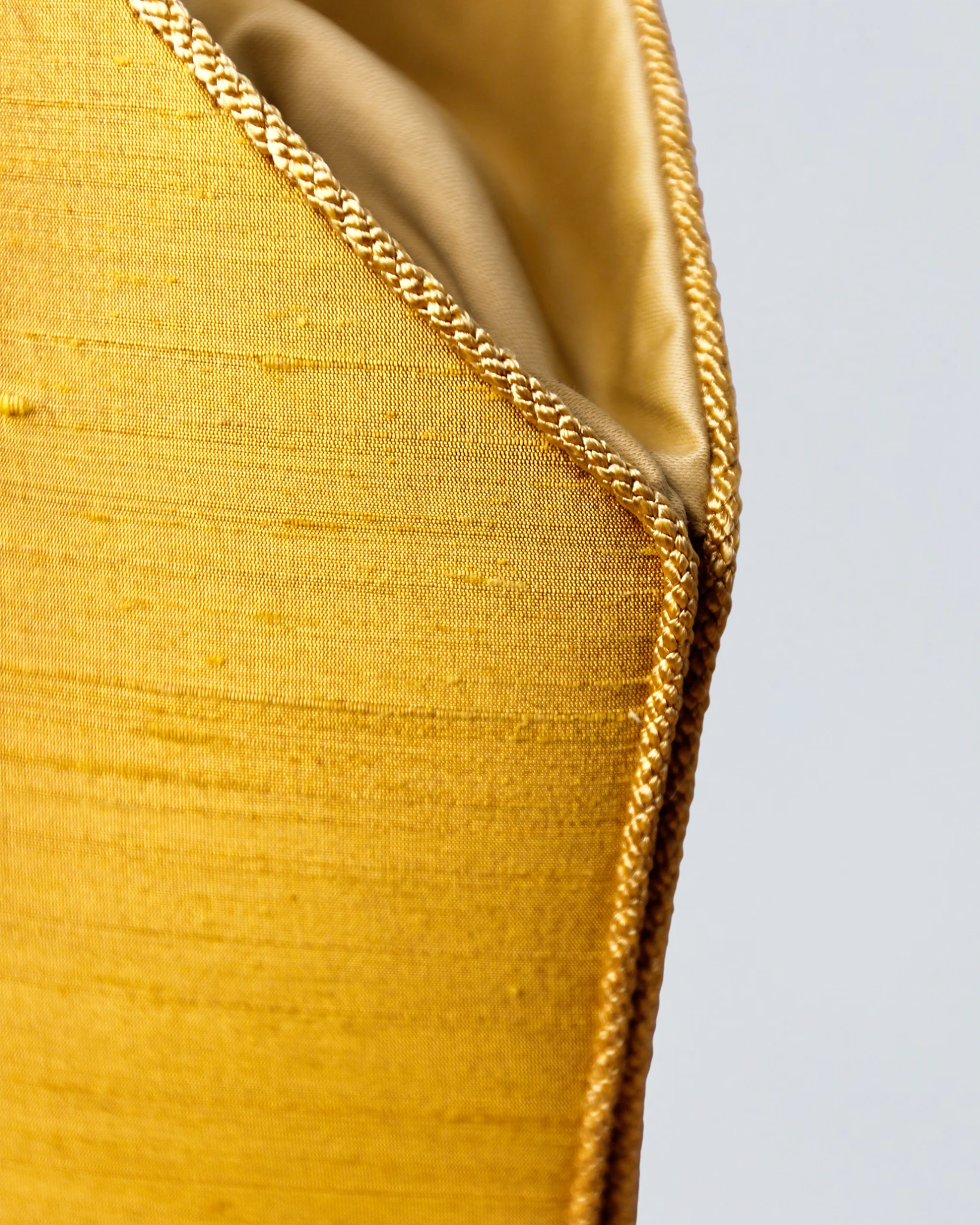 Watts Standard Mitre in Old Gold Dupion Silk - Watts & Co.