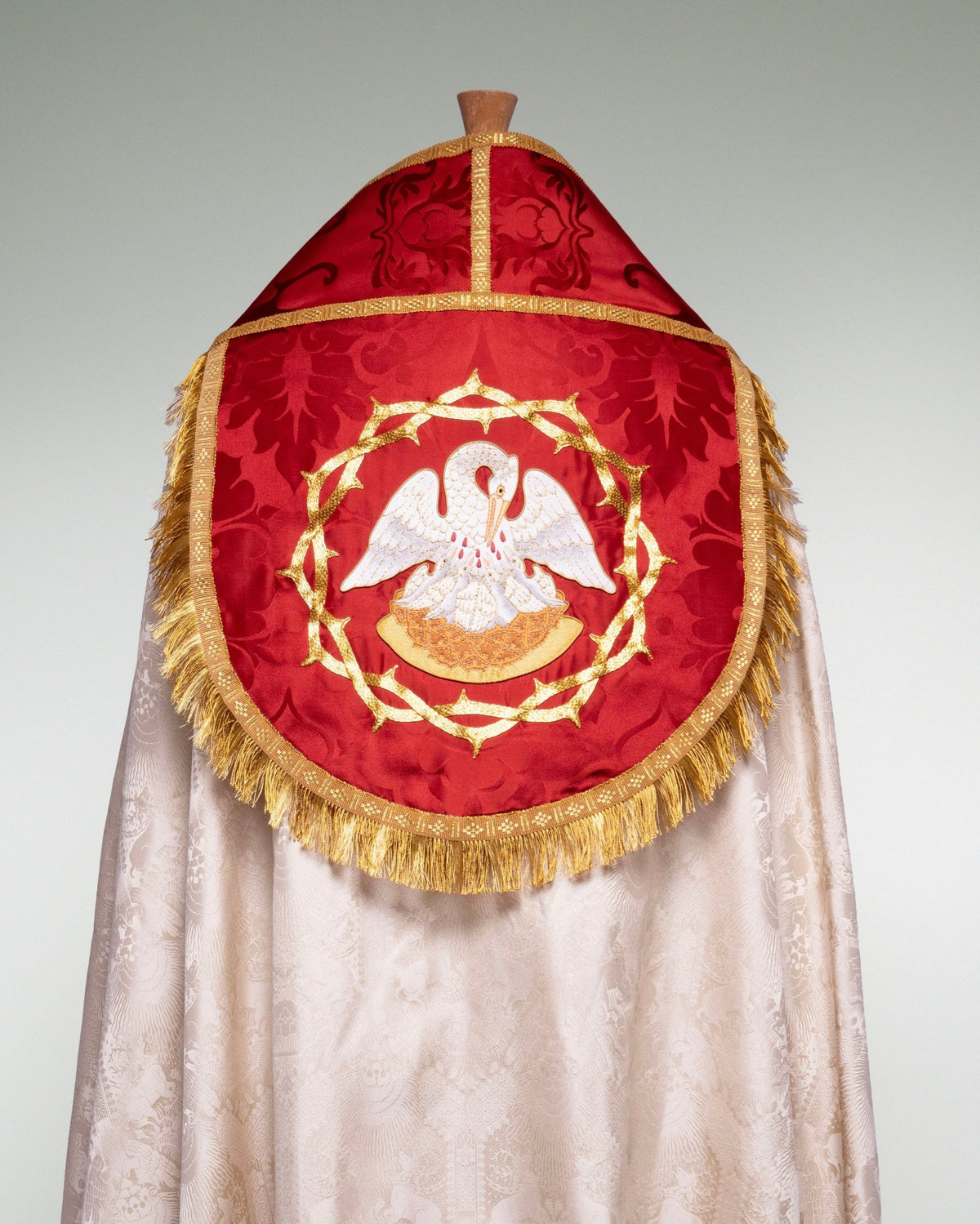 Westminster Cope in Cream 'Stag' with 'Bellini' Orphreys - Watts & Co.