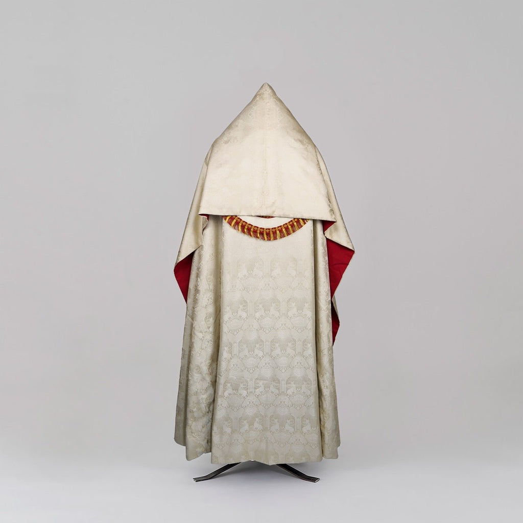 Westminster Cope in Cream 'Stag' with Gothic Trellis Orphreys - Watts & Co.