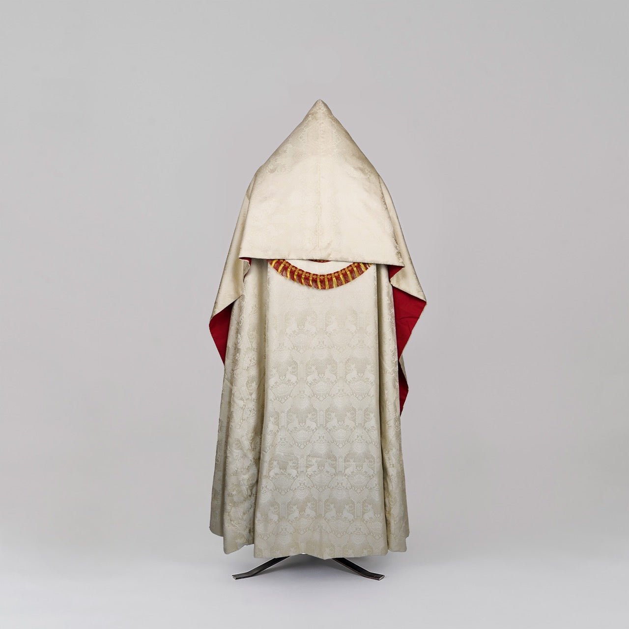 Westminster Cope in Cream 'Stag' with Gothic Trellis Orphreys - Watts & Co.