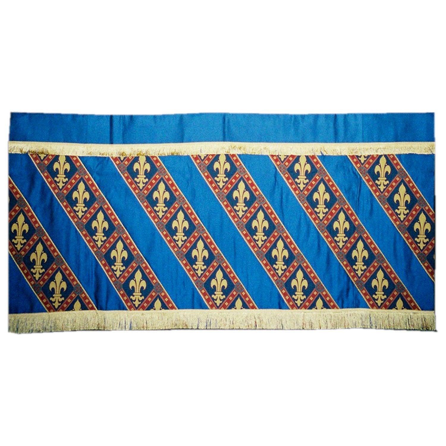 Altar Frontal in Blue Silk Blend with Diagonal Orphreys - Watts & Co. (international)