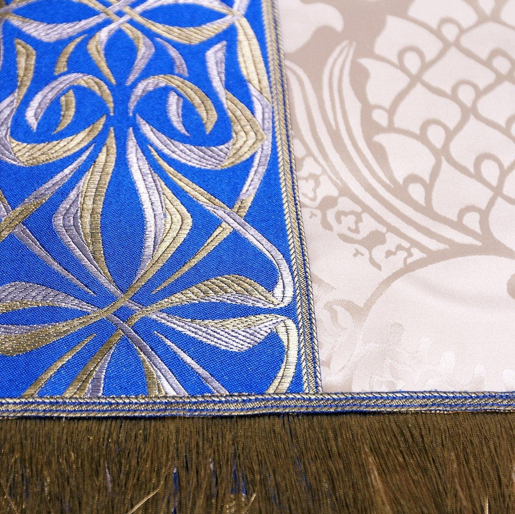 Altar Frontal in Cream Comper Cathedral with Blue Gazeley Superfrontal - Watts & Co. (international)